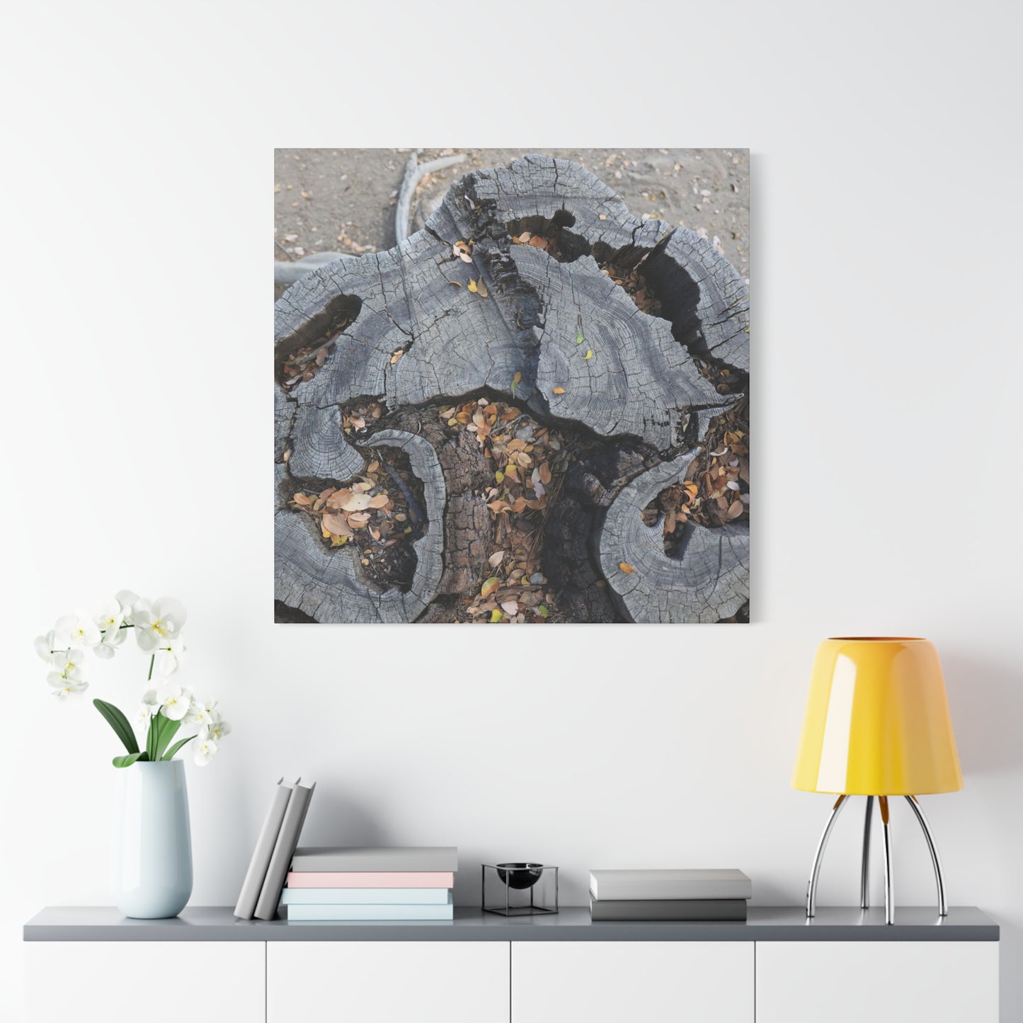 Weathered Woodland Whispers - Unique Frameless Canvas Wall Art