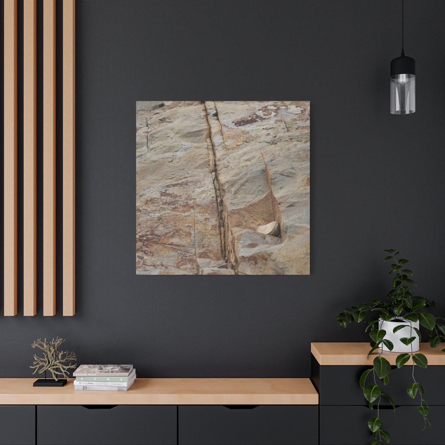 Cracked Canvas of Time - Unique Frameless Canvas Wall Art