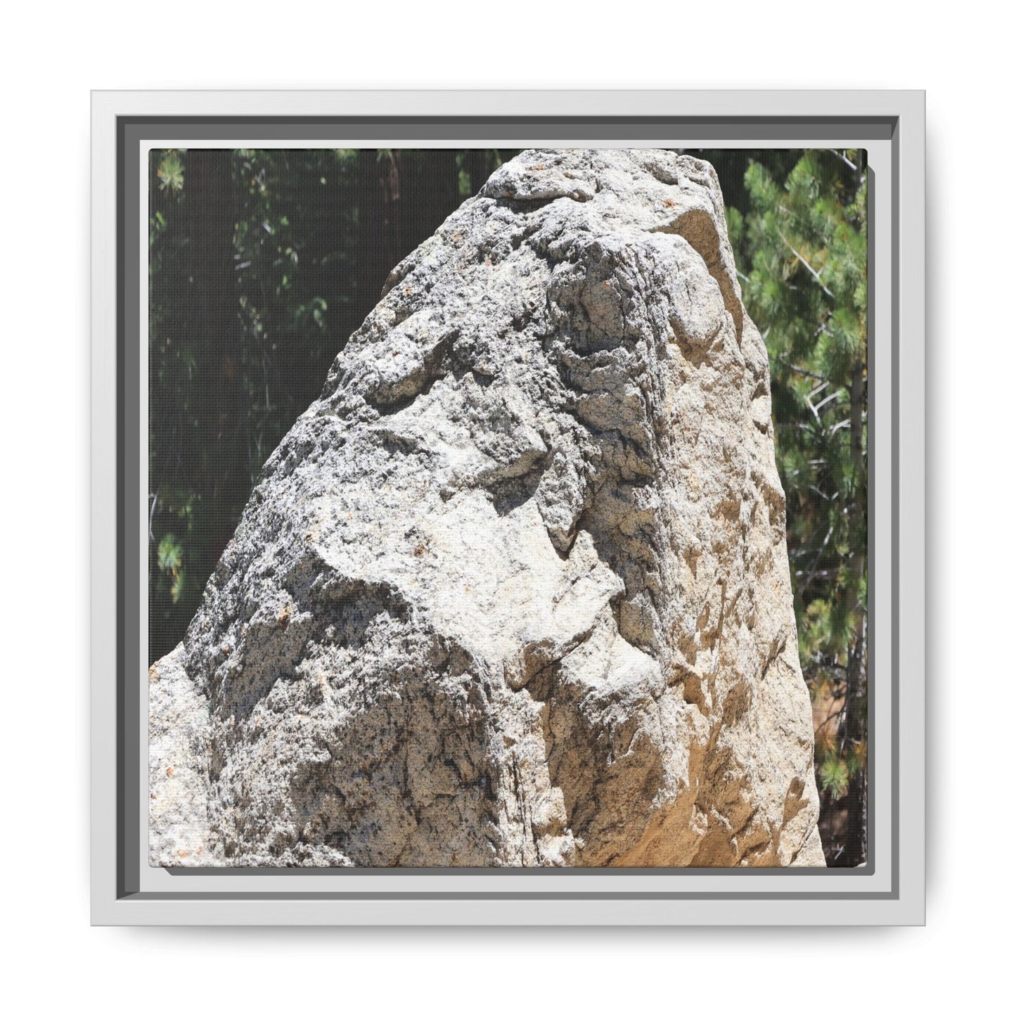 Stone's Silent Whisper - Unique Stretched Canvas Wall Art