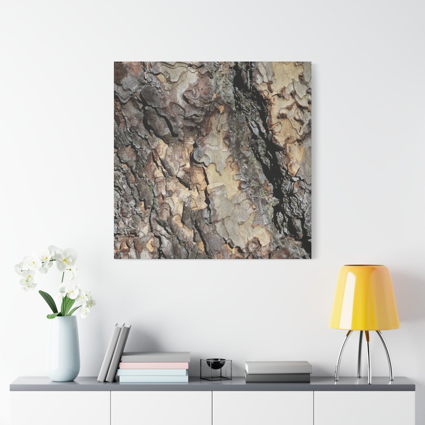 Tree Bark Symphony - Unique Frameless Canvas Wall Art