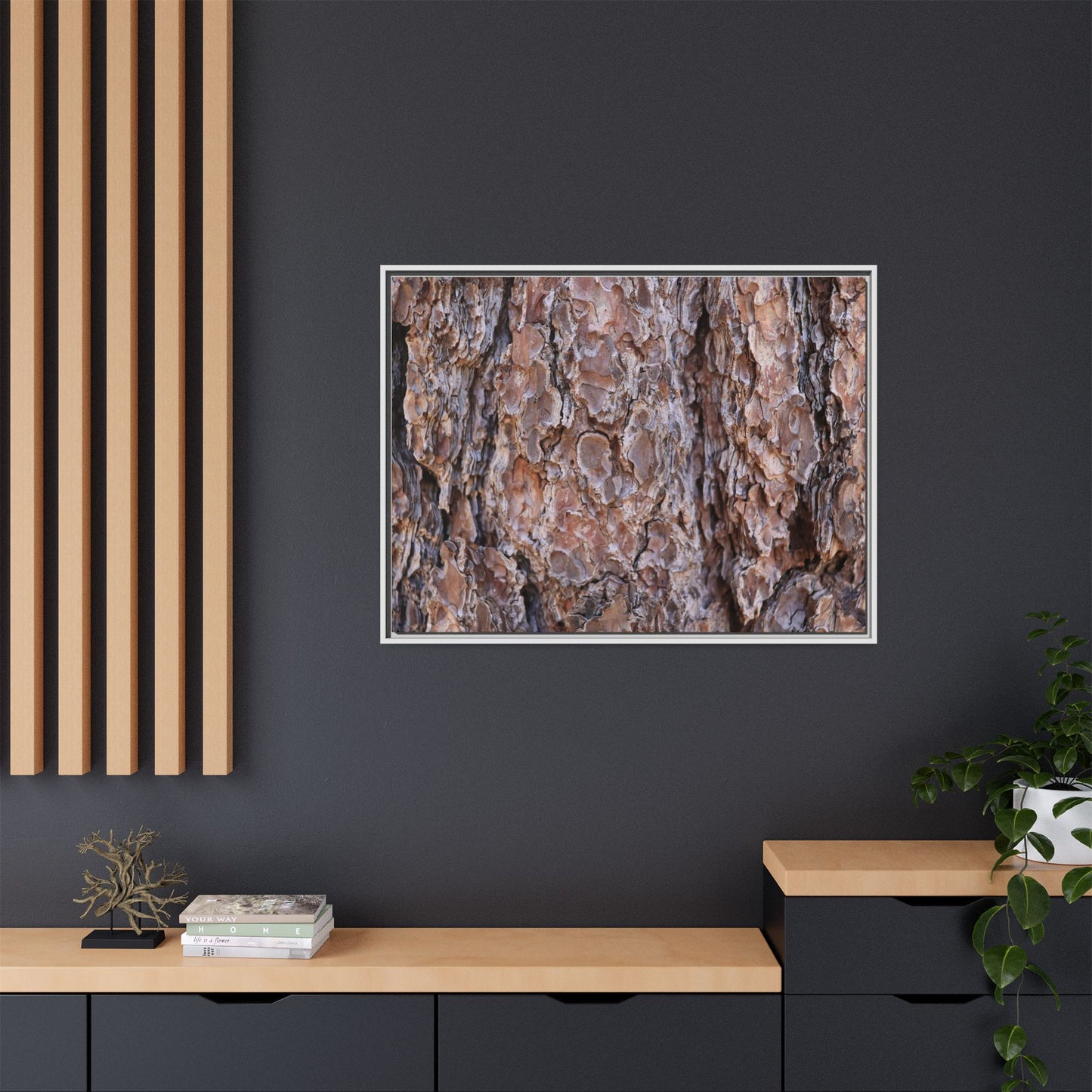 Woody Layers - Unique Stretched Canvas Wall Art