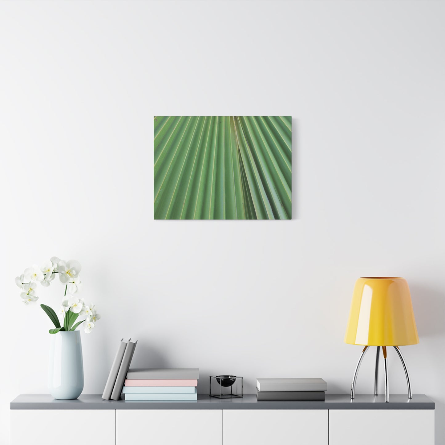 Fan of Green - Unique Frameless Canvas Wall Art