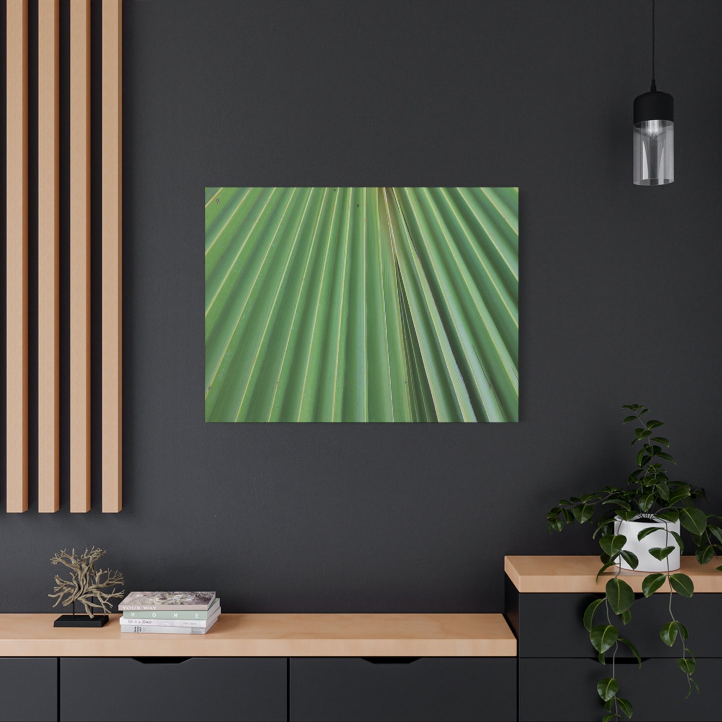 Fan of Green - Unique Frameless Canvas Wall Art