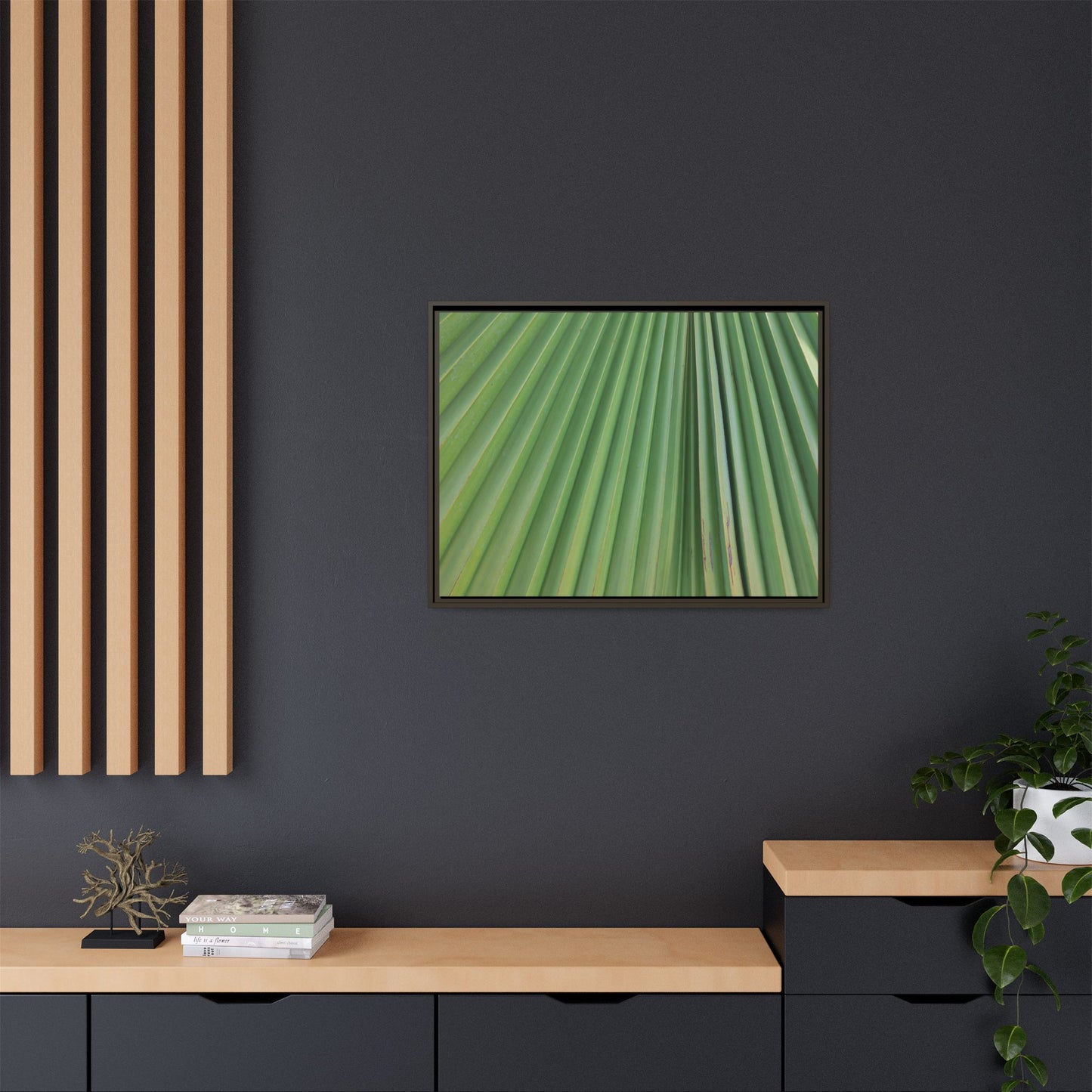 Emerald Rays - Unique Stretched Canvas Wall Art