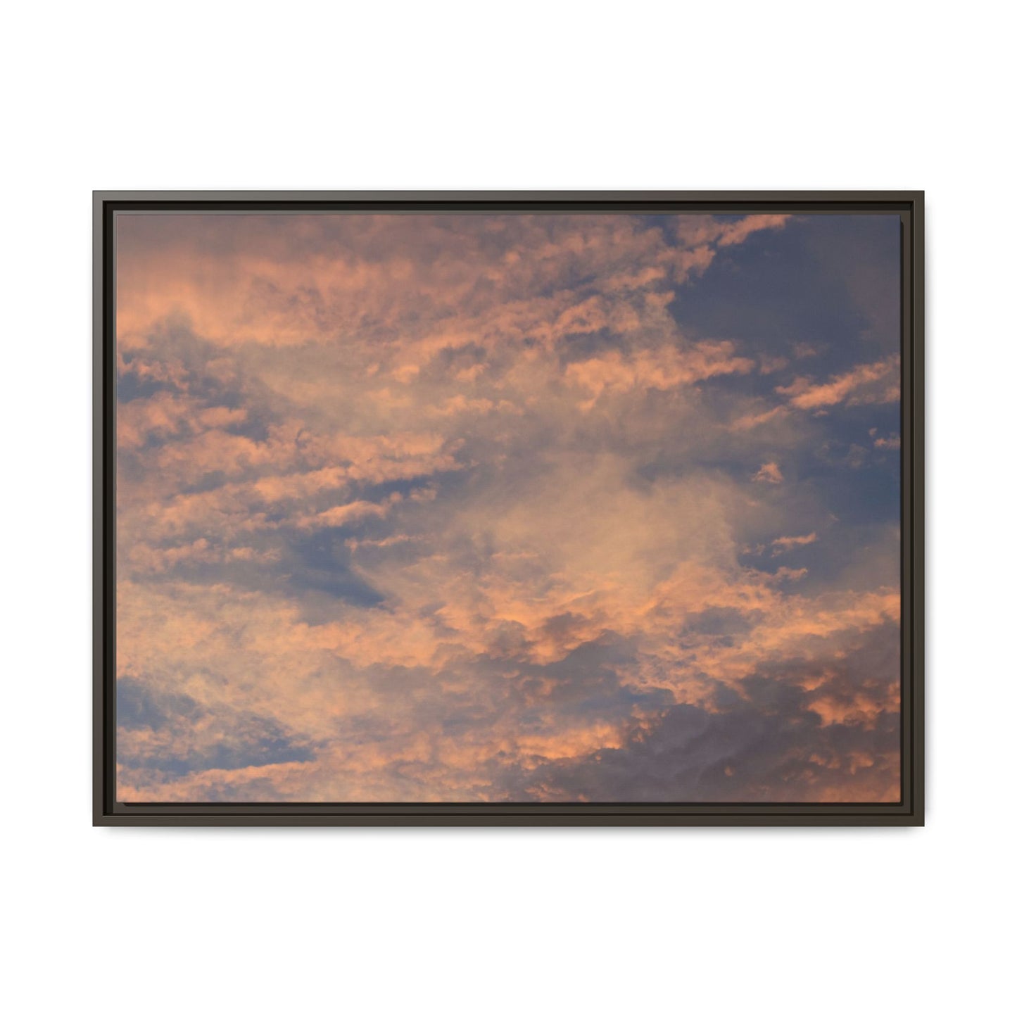 Sunset's Ethereal Canvas - Unique Stretched Canvas Wall Art
