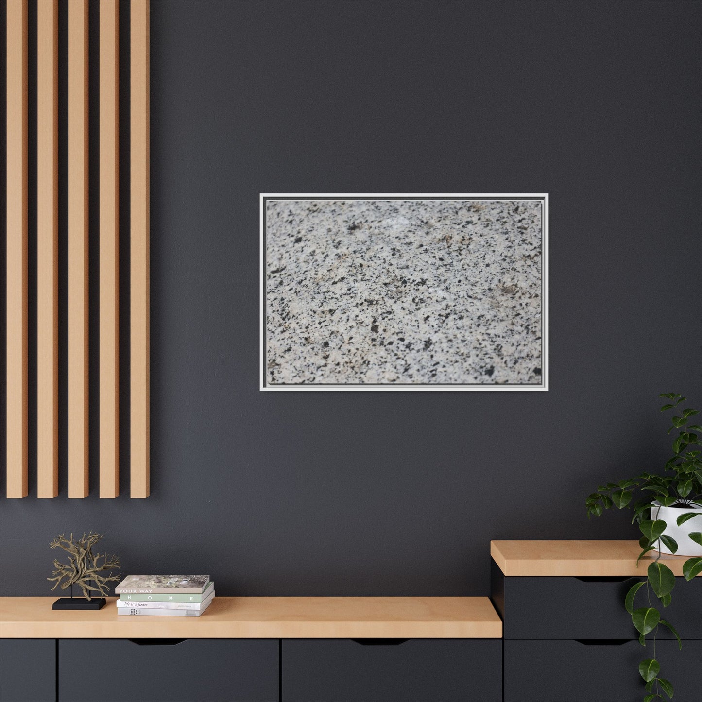 Monochrome Mosaic - Unique Stretched Canvas Wall Art