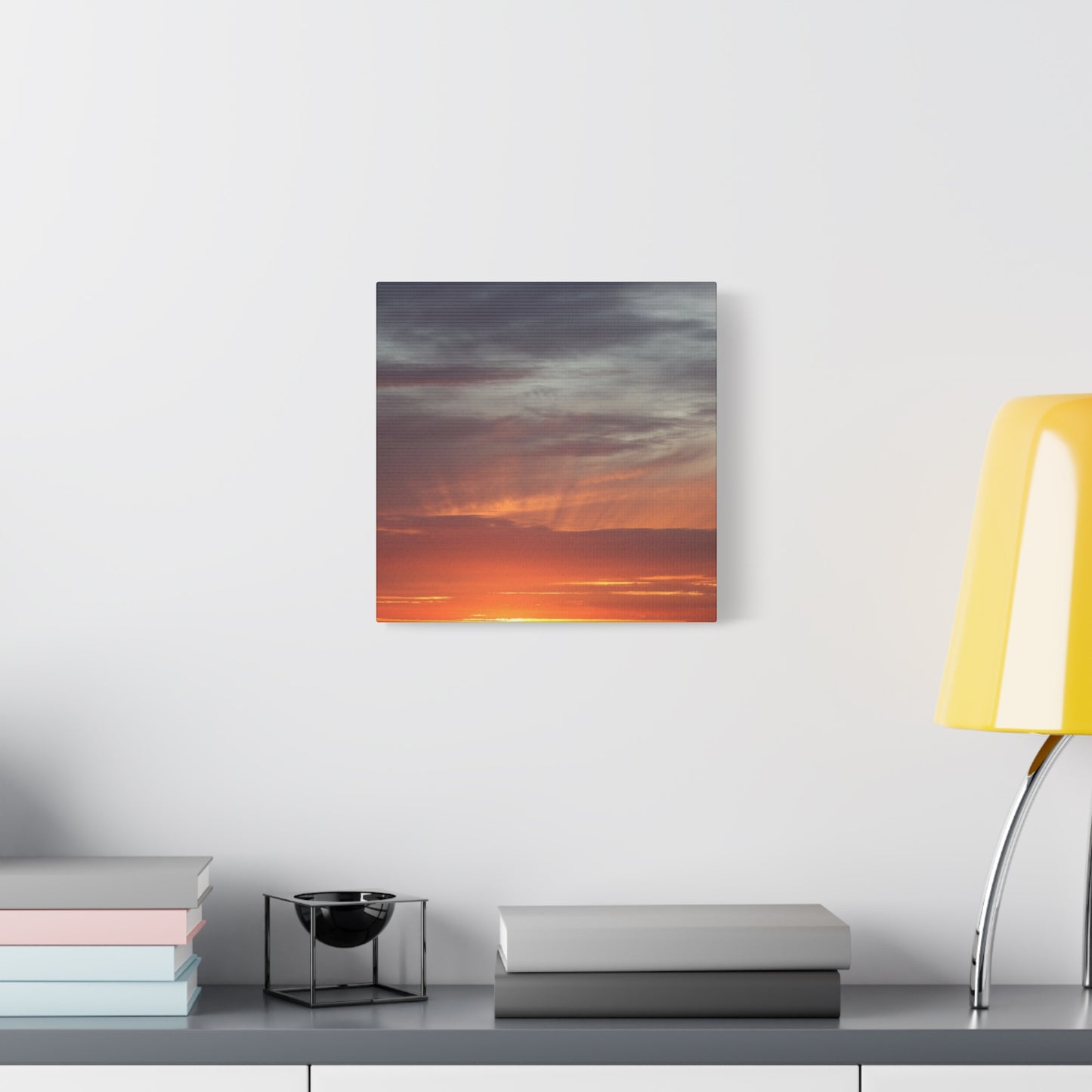 Horizon's Ember - Unique Frameless Canvas Wall Art