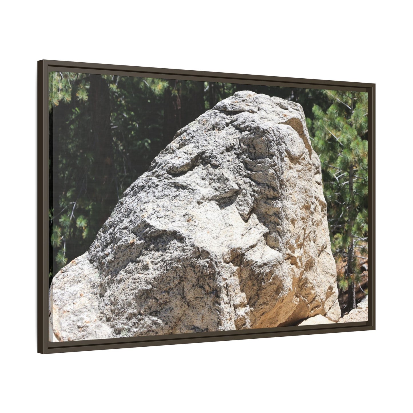 Stone's Silent Whisper - Unique Stretched Canvas Wall Art