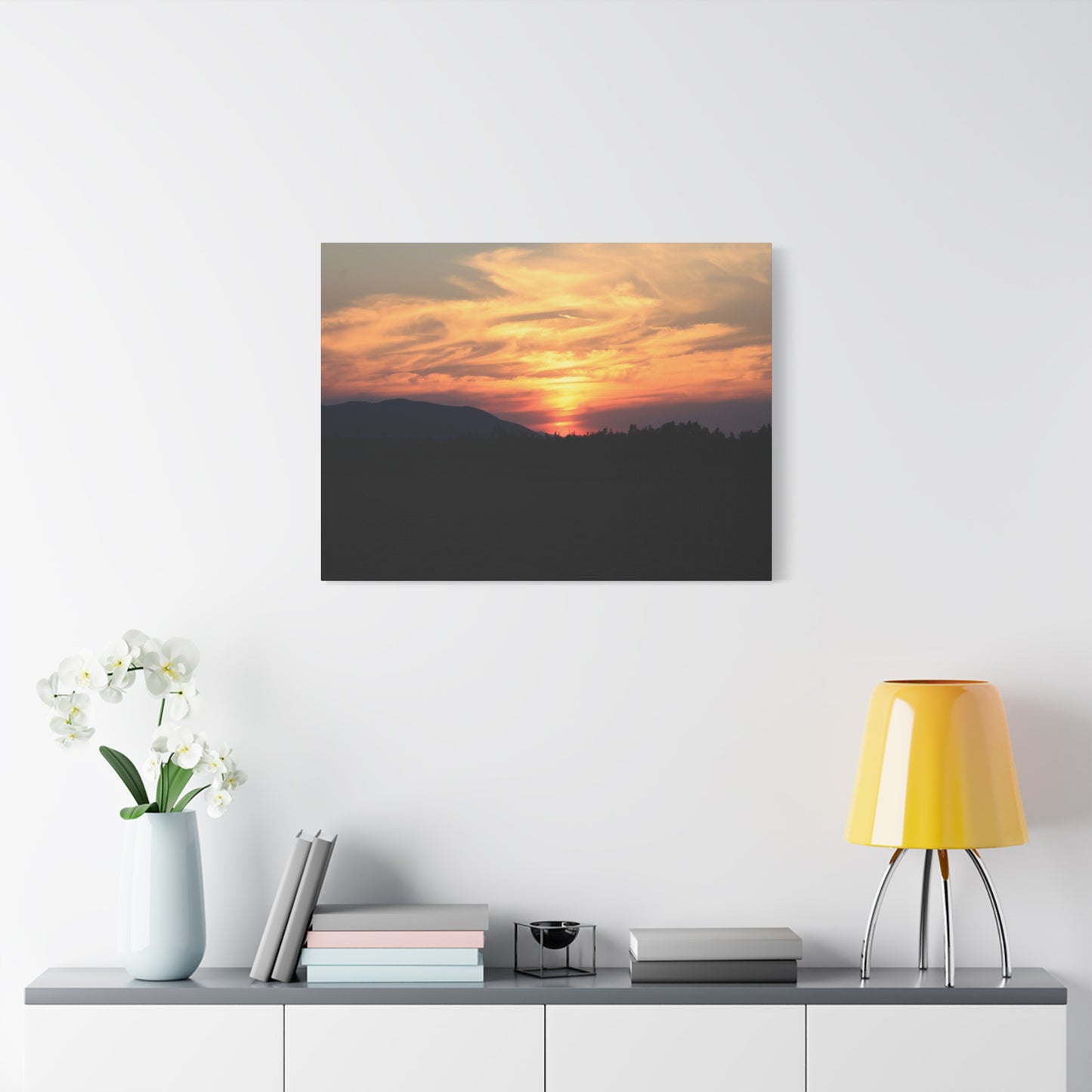 Mountain Twilight - Unique Frameless Canvas Wall Art