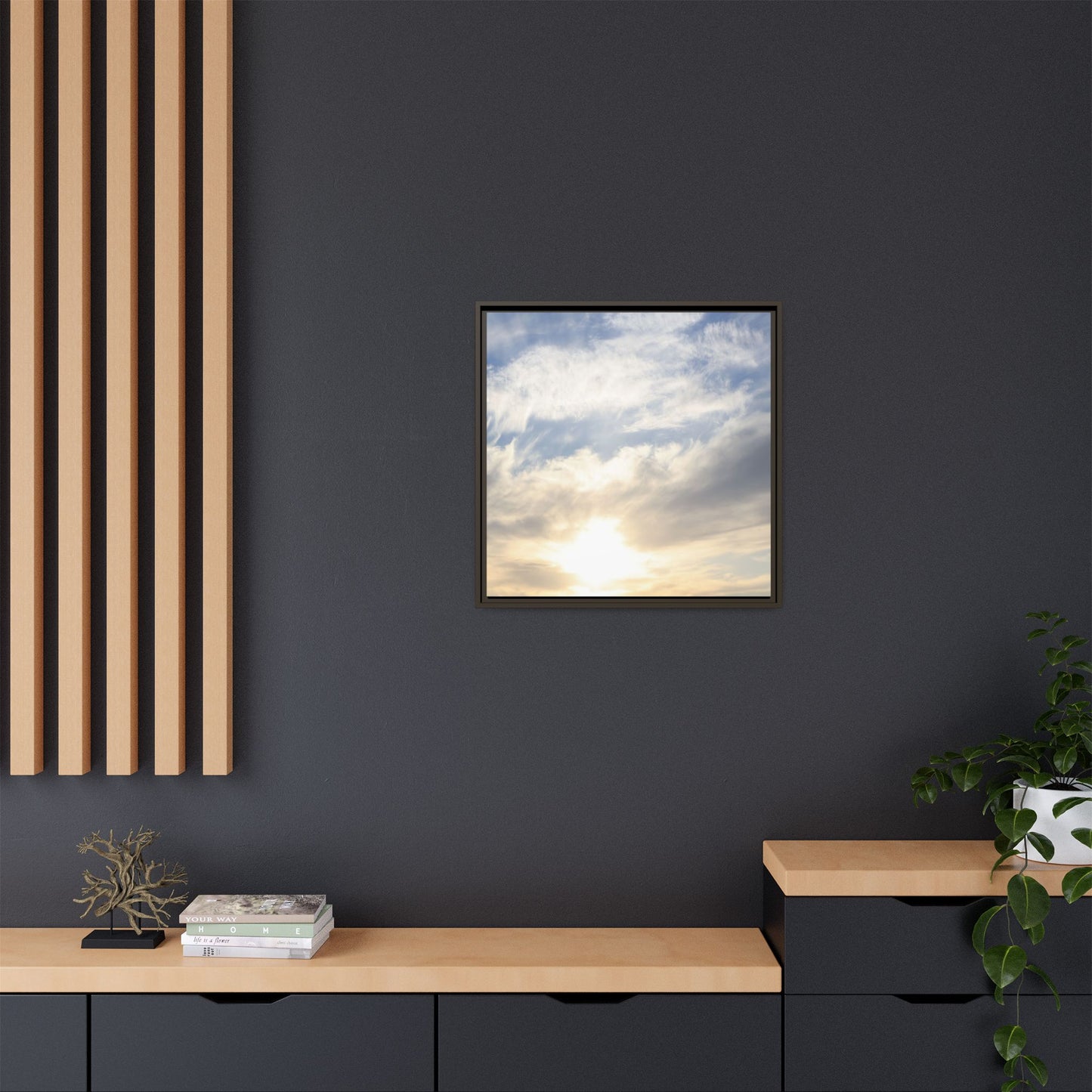 Sky's Ethereal Whisper - Unique Stretched Canvas Wall Art