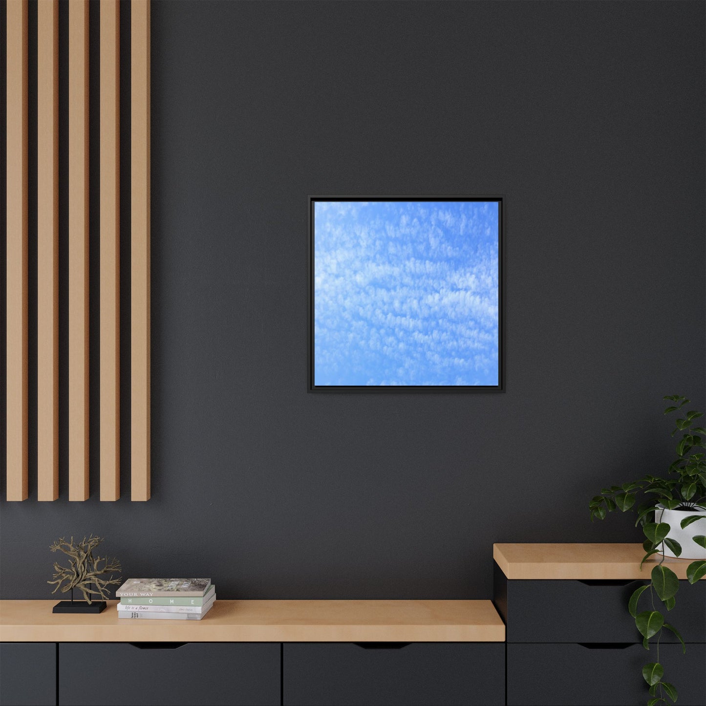 Wispy Blue Dreams - Unique Stretched Canvas Wall Art