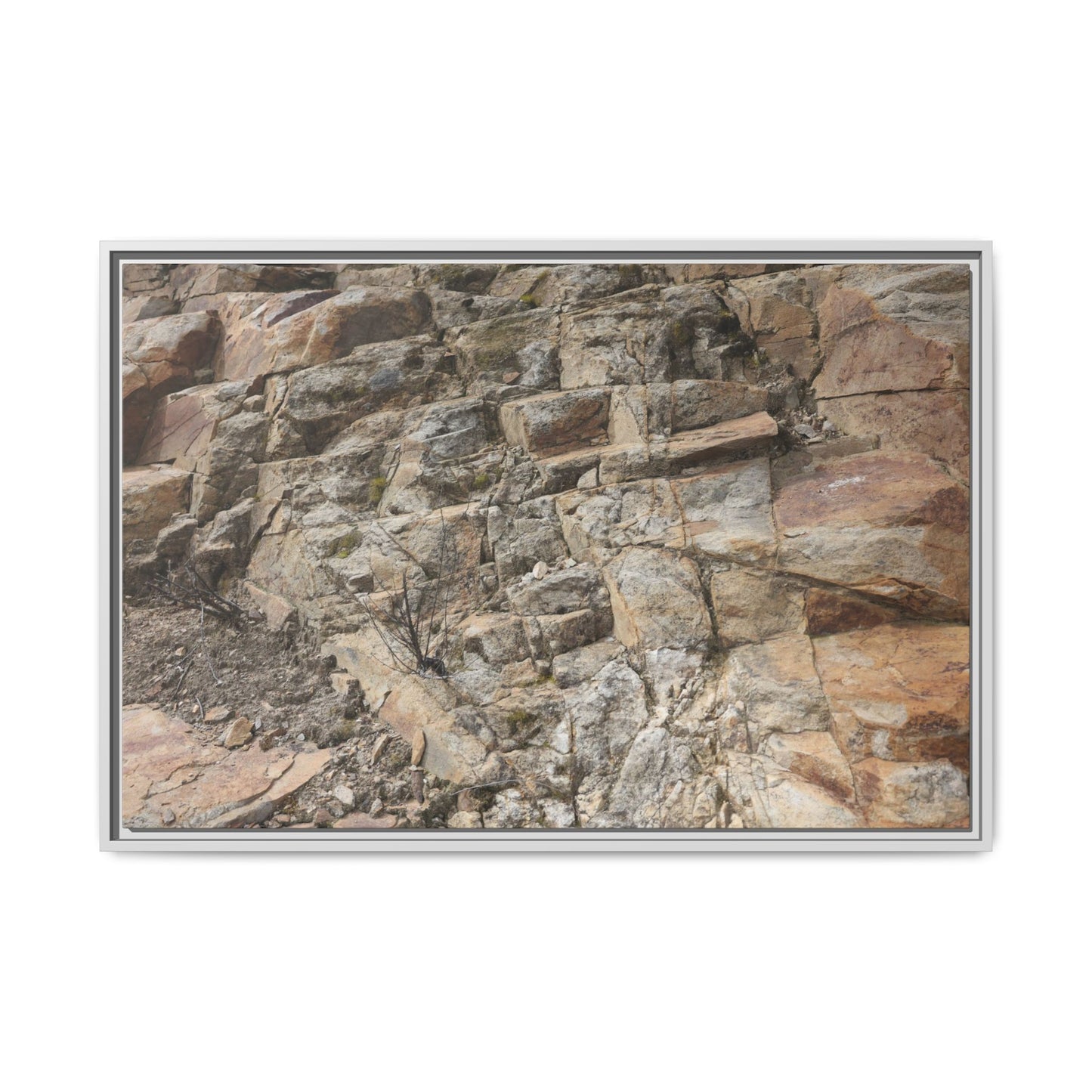 Stone's Silent Story - Unique Stretched Canvas Wall Art