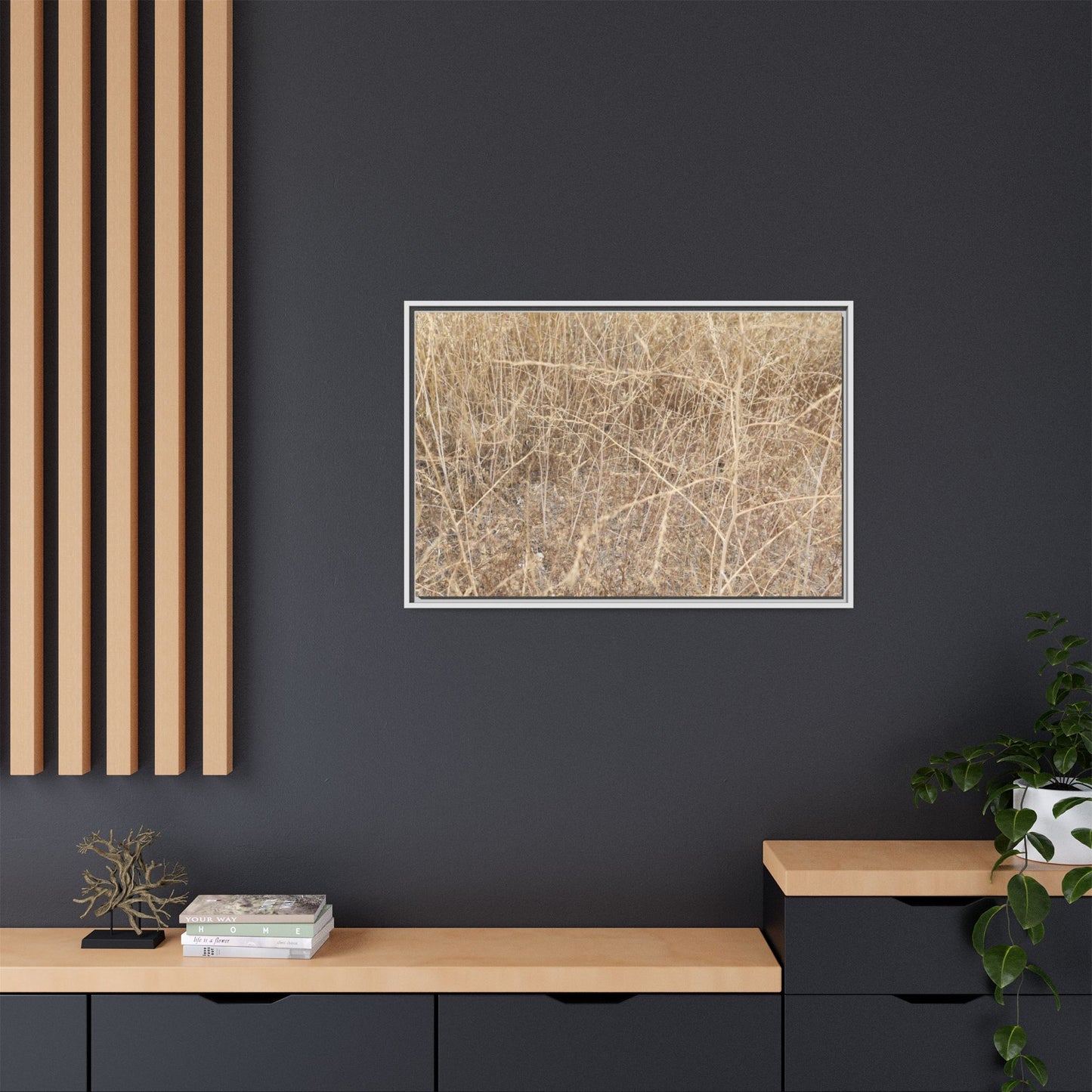 Golden Stalks - Unique Stretched Canvas Wall Art
