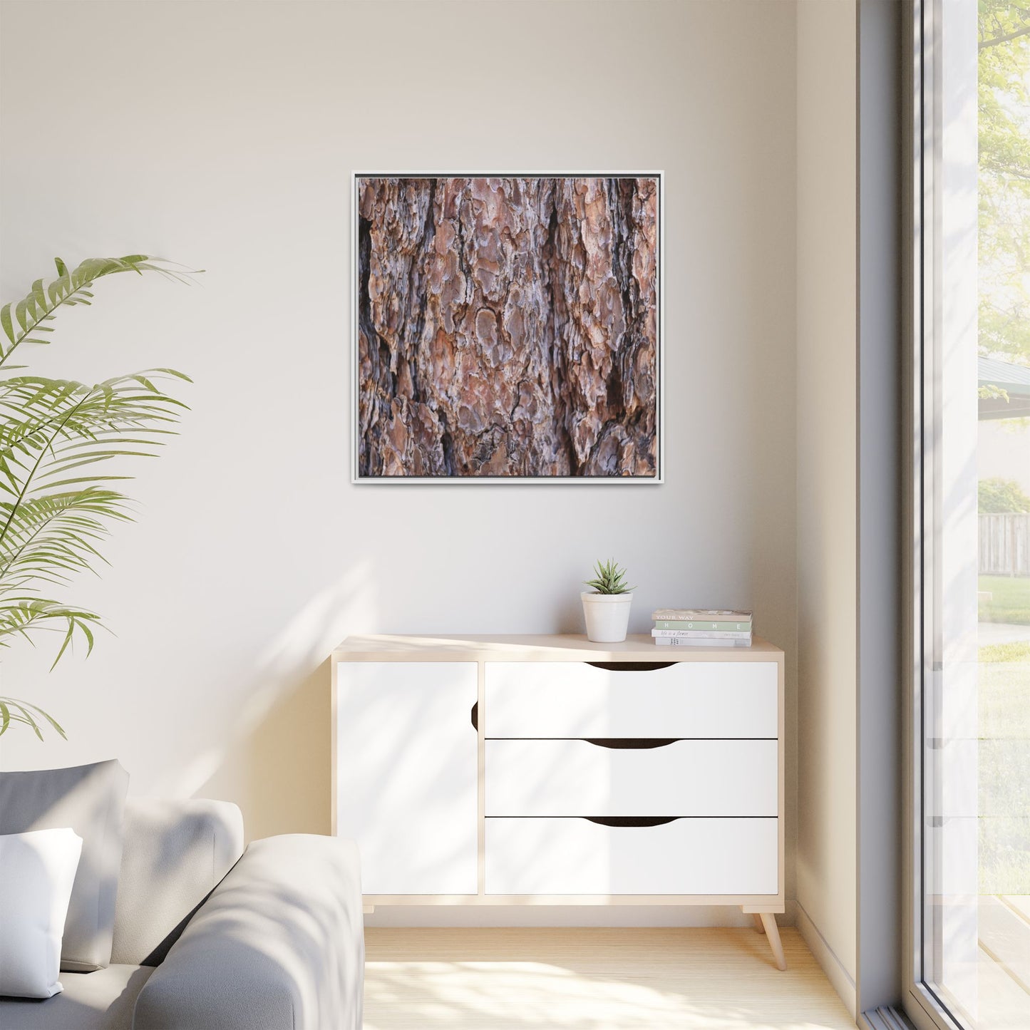Woody Layers - Unique Stretched Canvas Wall Art