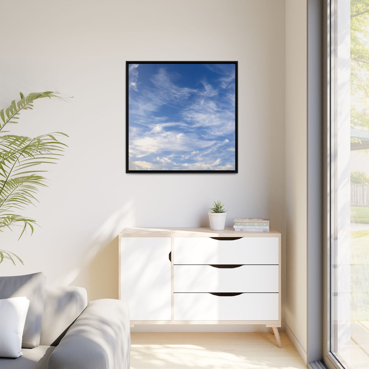 Ethereal Blue Tapestry - Unique Stretched Canvas Wall Art
