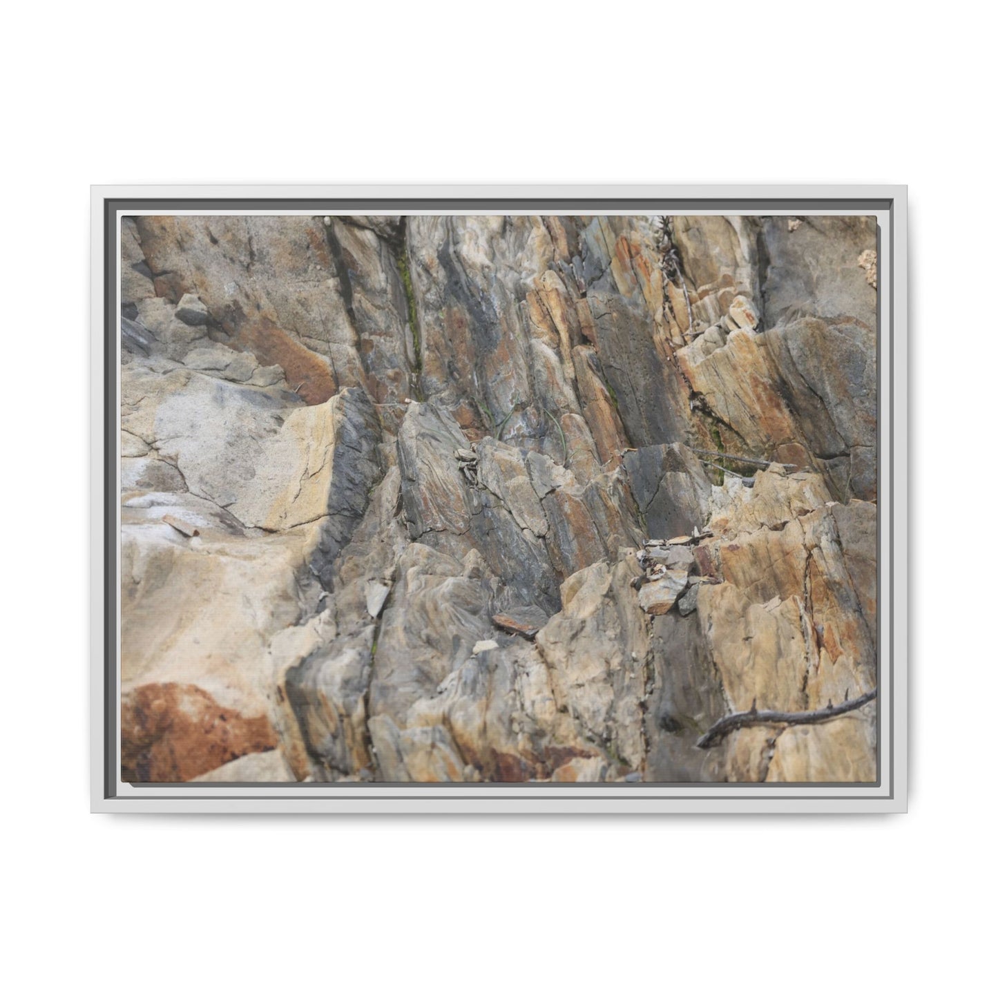 Stone's Silent Symphony - Unique Stretched Canvas Wall Art
