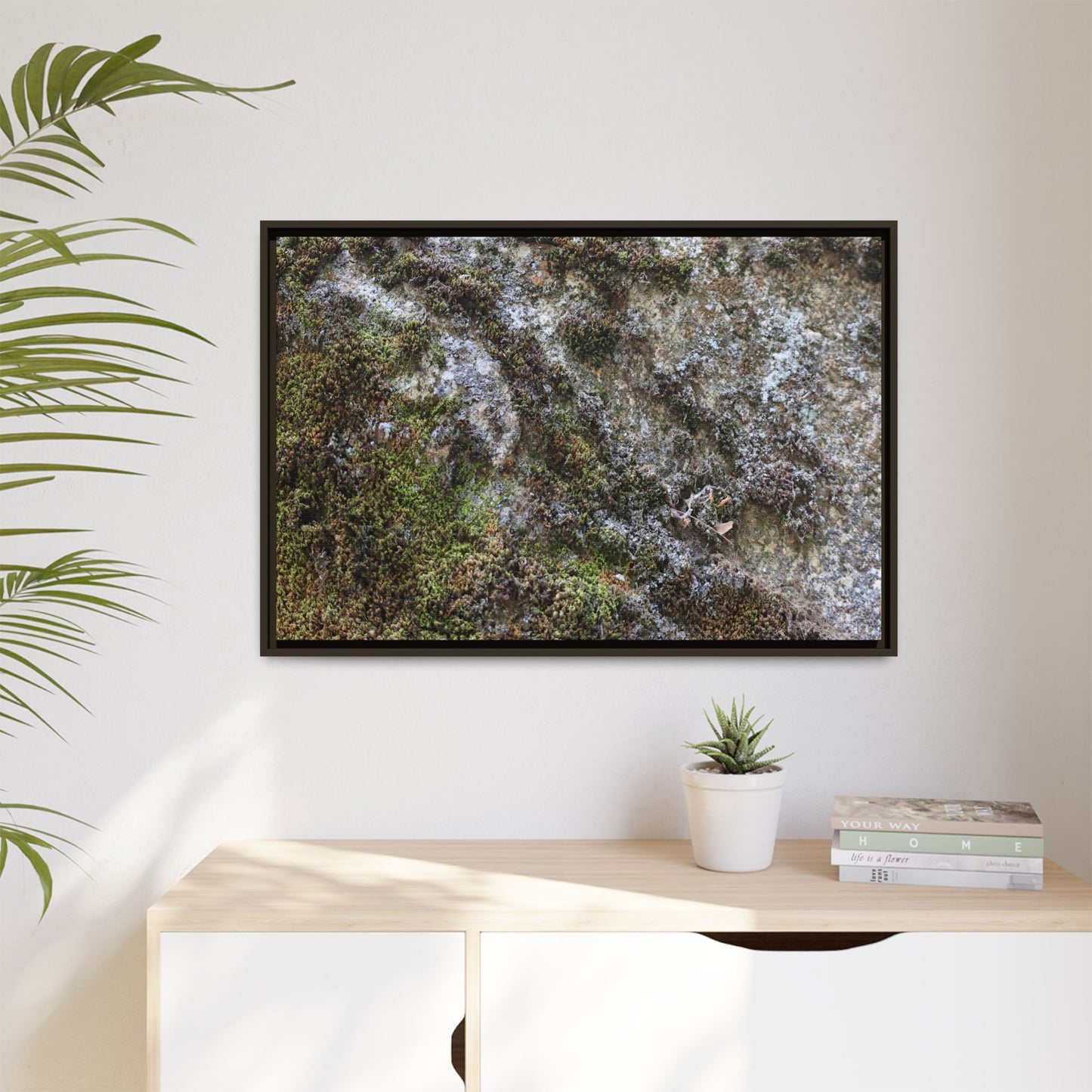 Mossy Whispers - Unique Stretched Canvas Wall Art