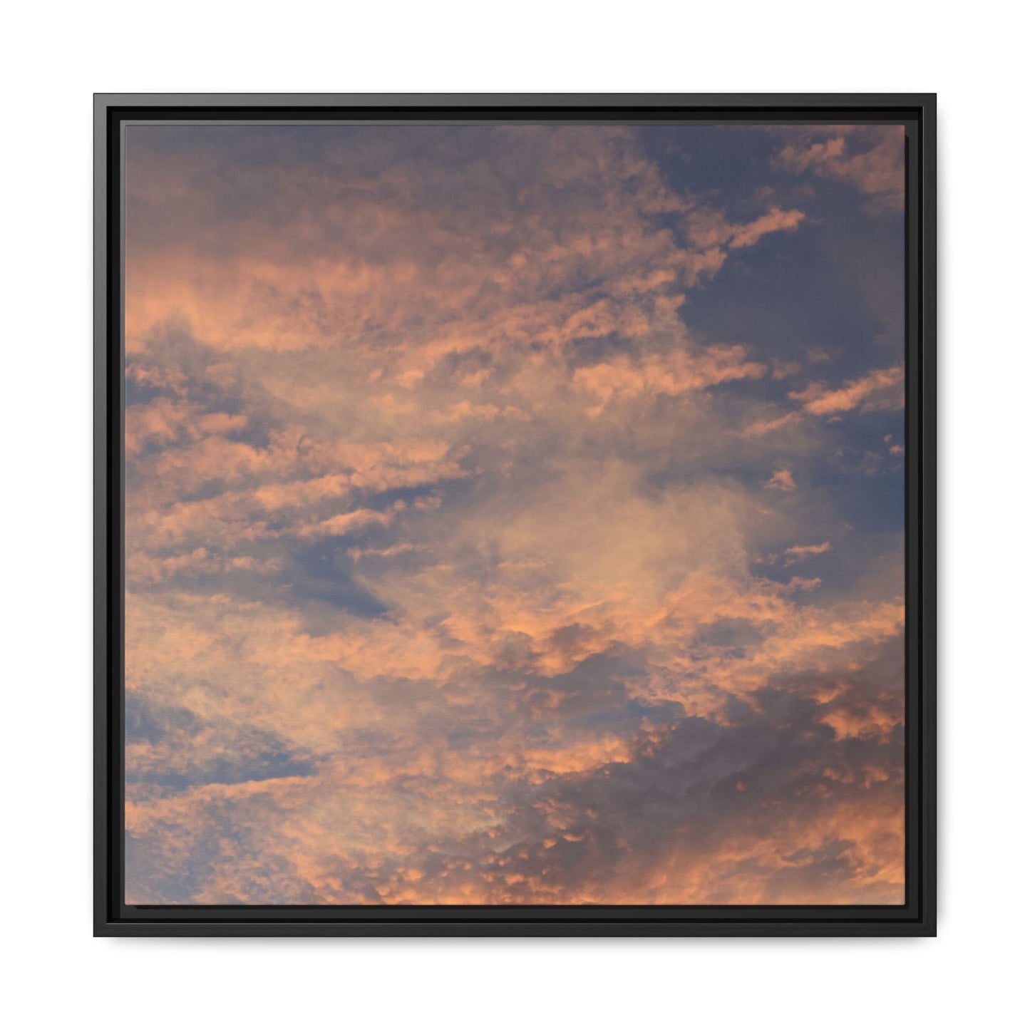 Sunset's Ethereal Canvas - Unique Stretched Canvas Wall Art