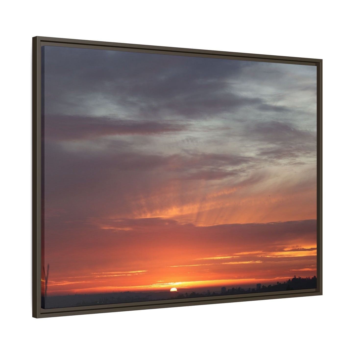 Fiery Horizon - Unique Stretched Canvas Wall Art