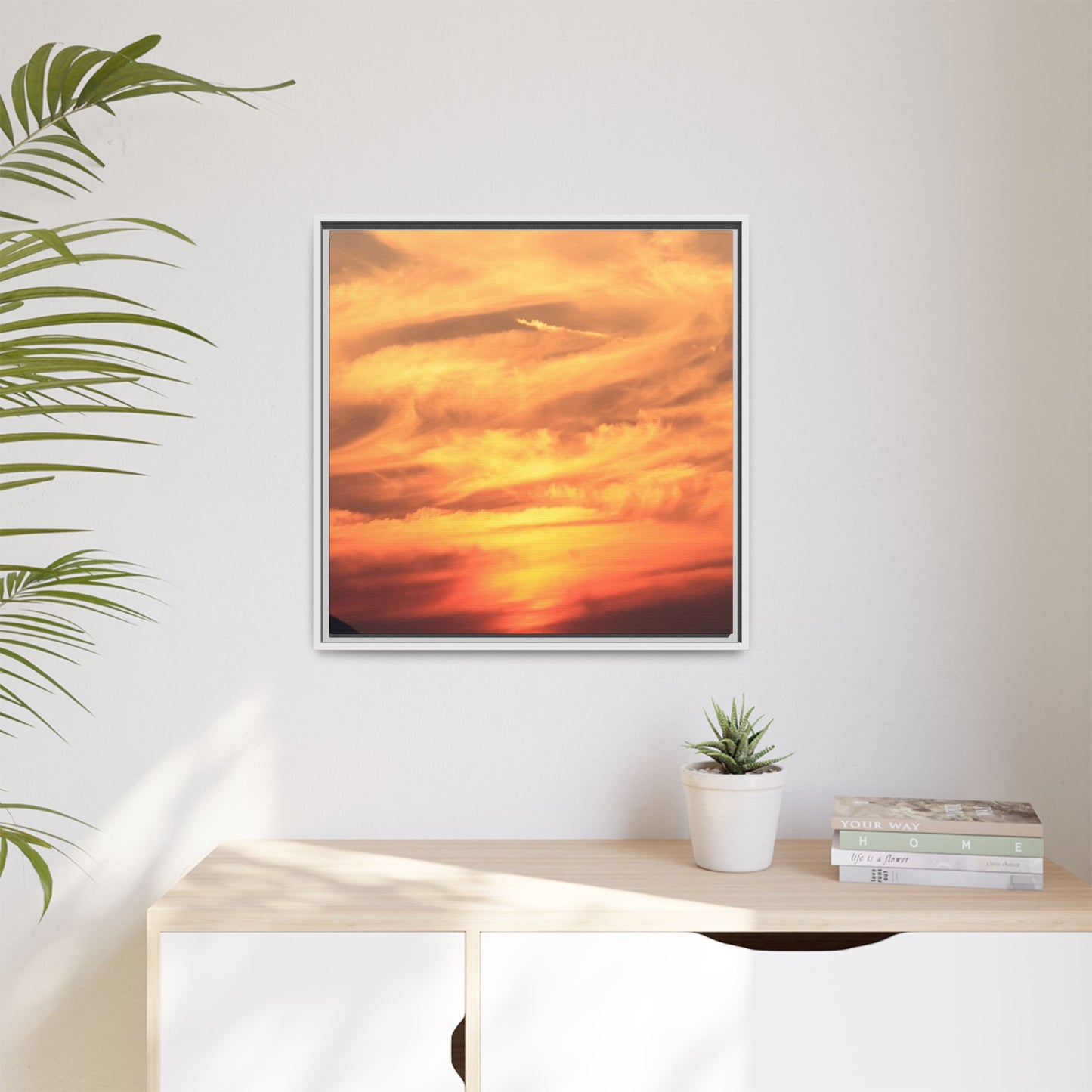 Burning Skies - Unique Stretched Canvas Wall Art