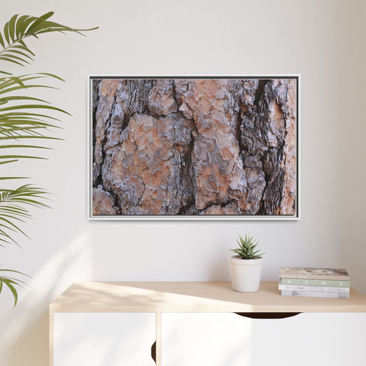 Tree Skin Symphony - Unique Stretched Canvas Wall Art