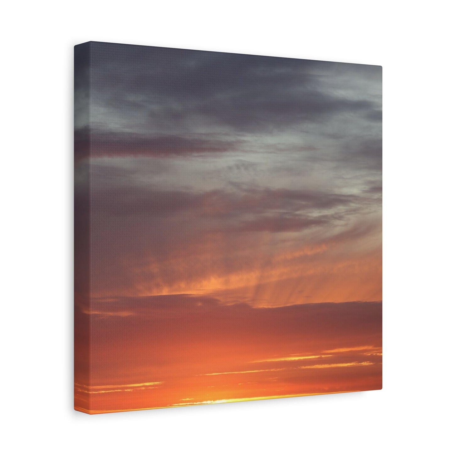 Horizon's Ember - Unique Frameless Canvas Wall Art