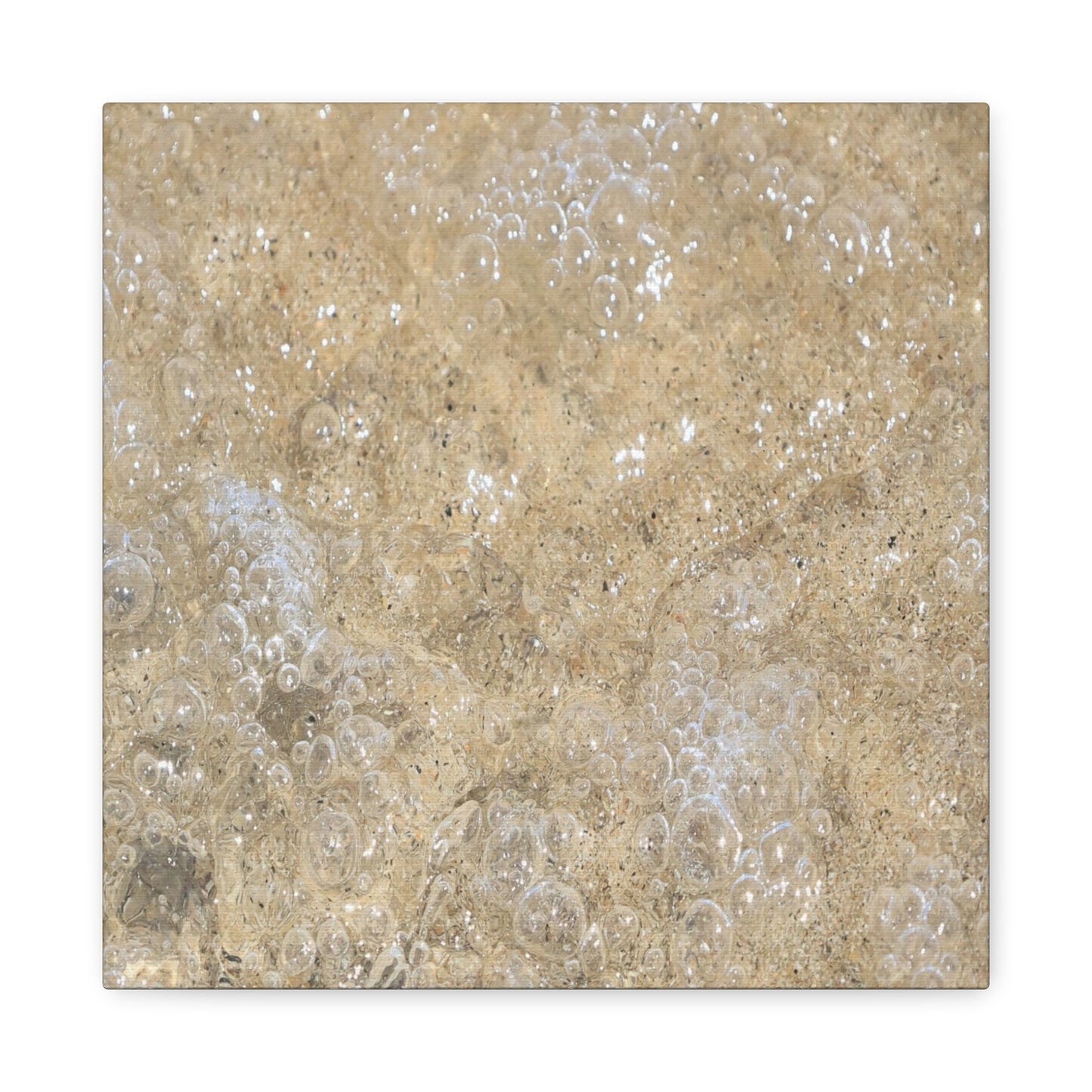 Bubbles in Sand - Unique Frameless Canvas Wall Art