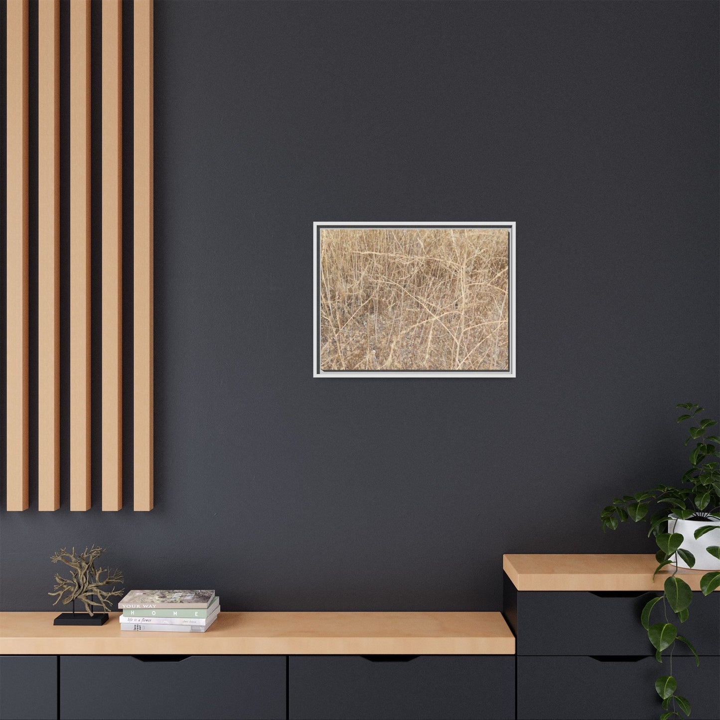 Golden Stalks - Unique Stretched Canvas Wall Art