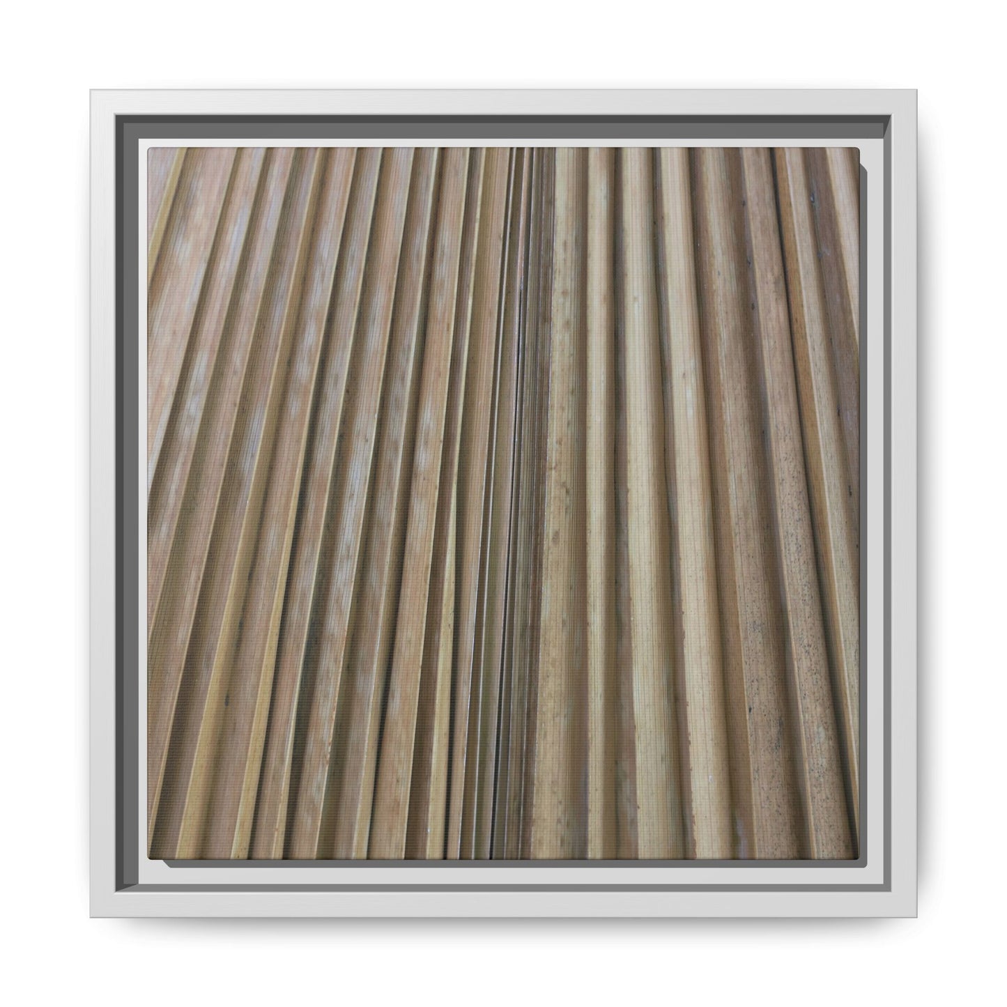 Wooden Whispers - Unique Stretched Canvas Wall Art