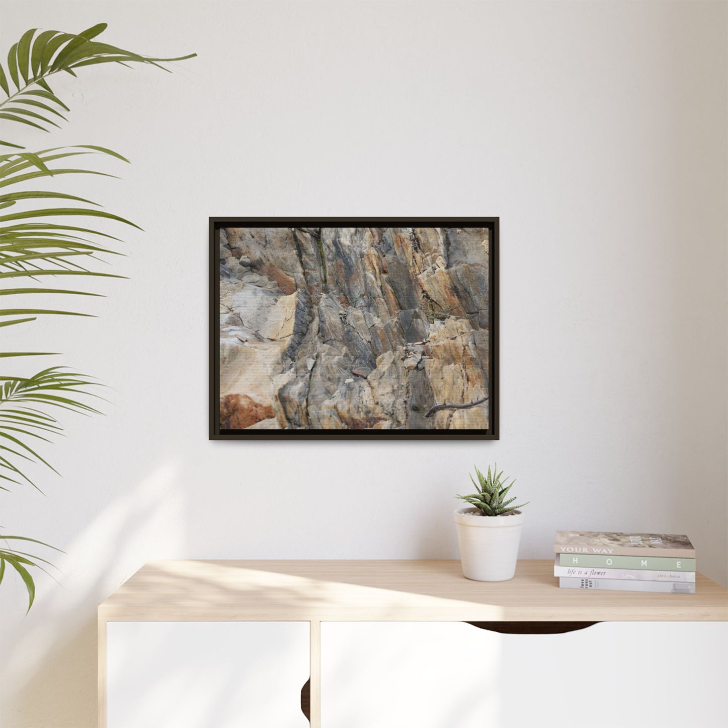 Stone's Silent Symphony - Unique Stretched Canvas Wall Art