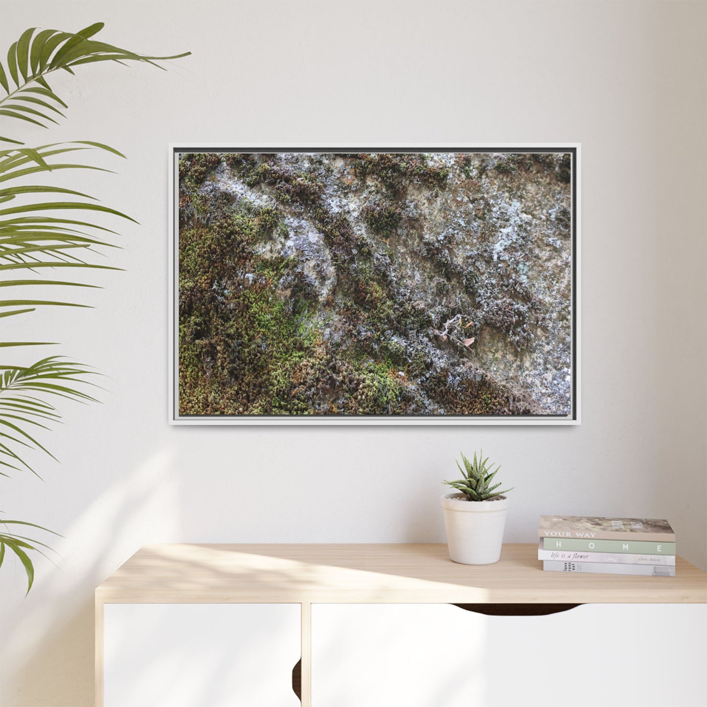 Mossy Whispers - Unique Stretched Canvas Wall Art