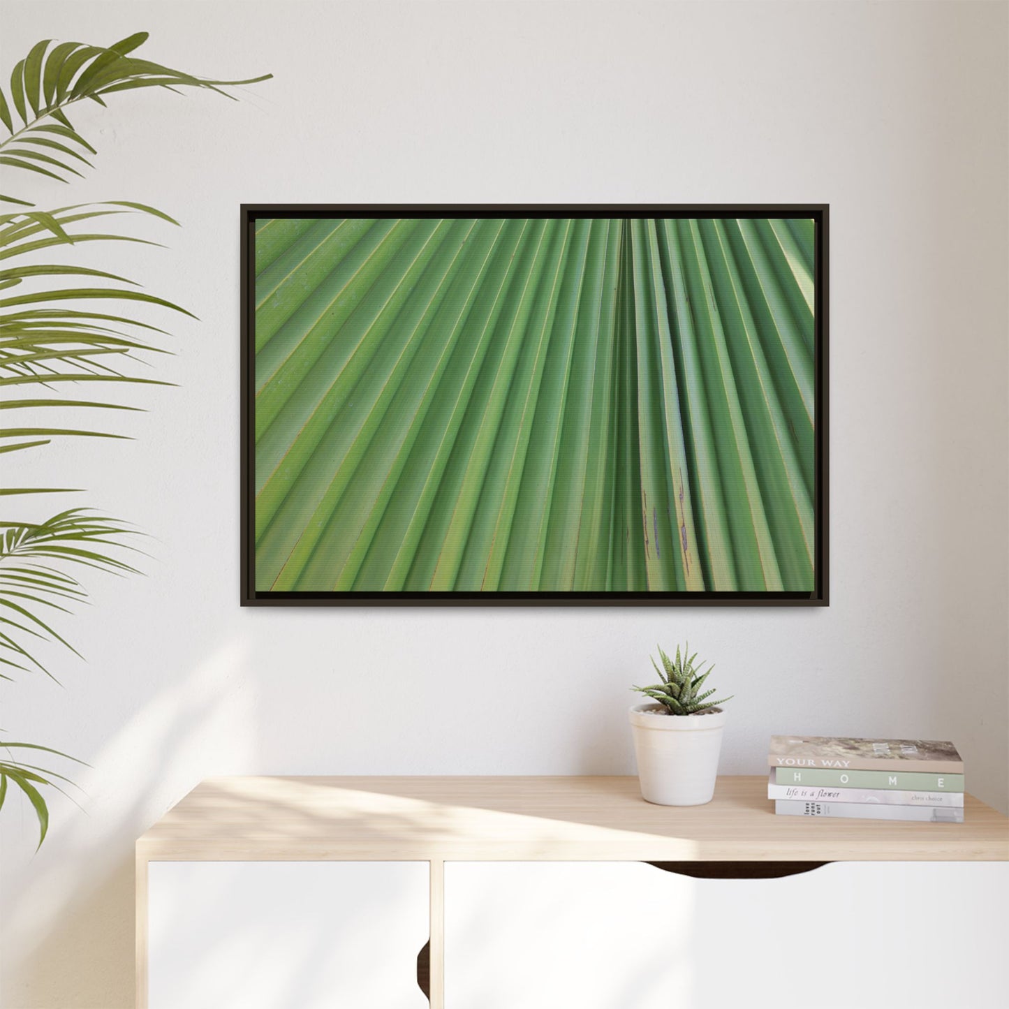 Emerald Rays - Unique Stretched Canvas Wall Art