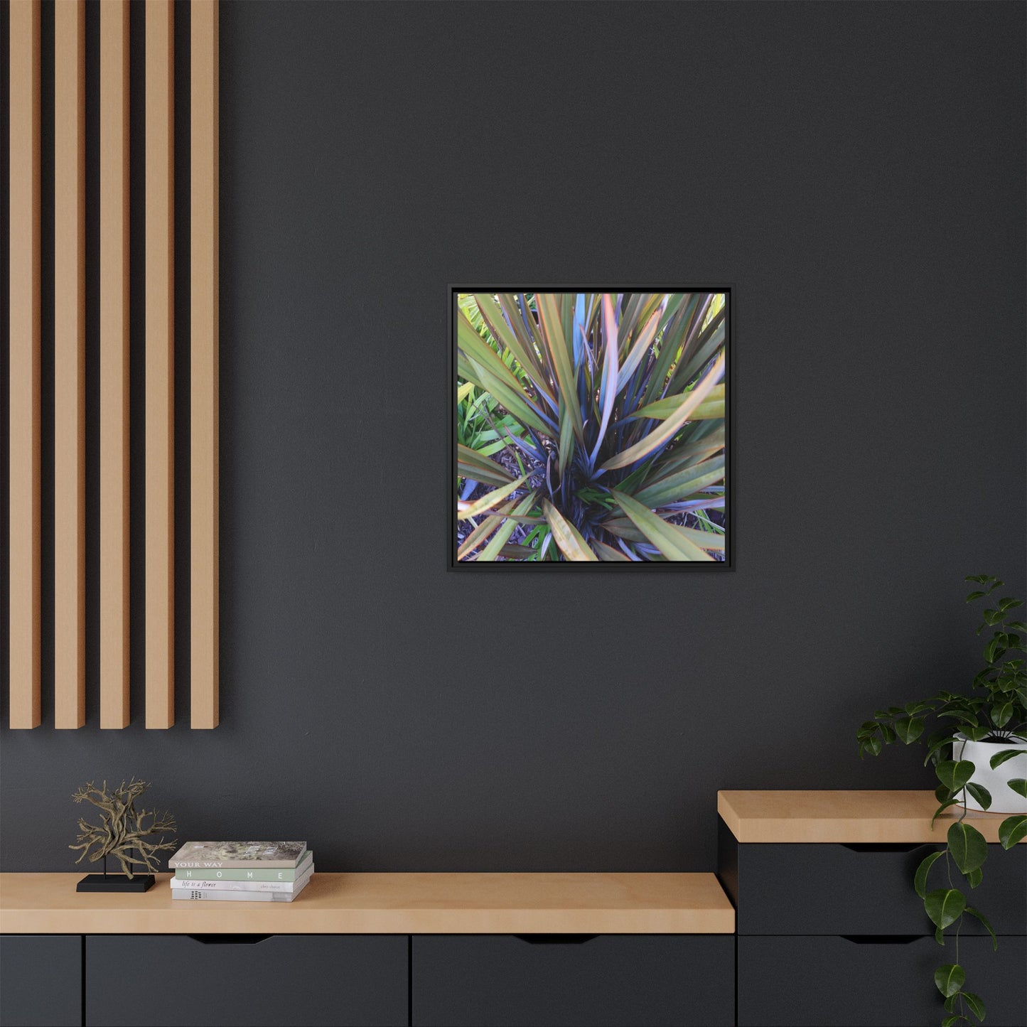 Radiant Leaves - Unique Stretched Canvas Wall Art