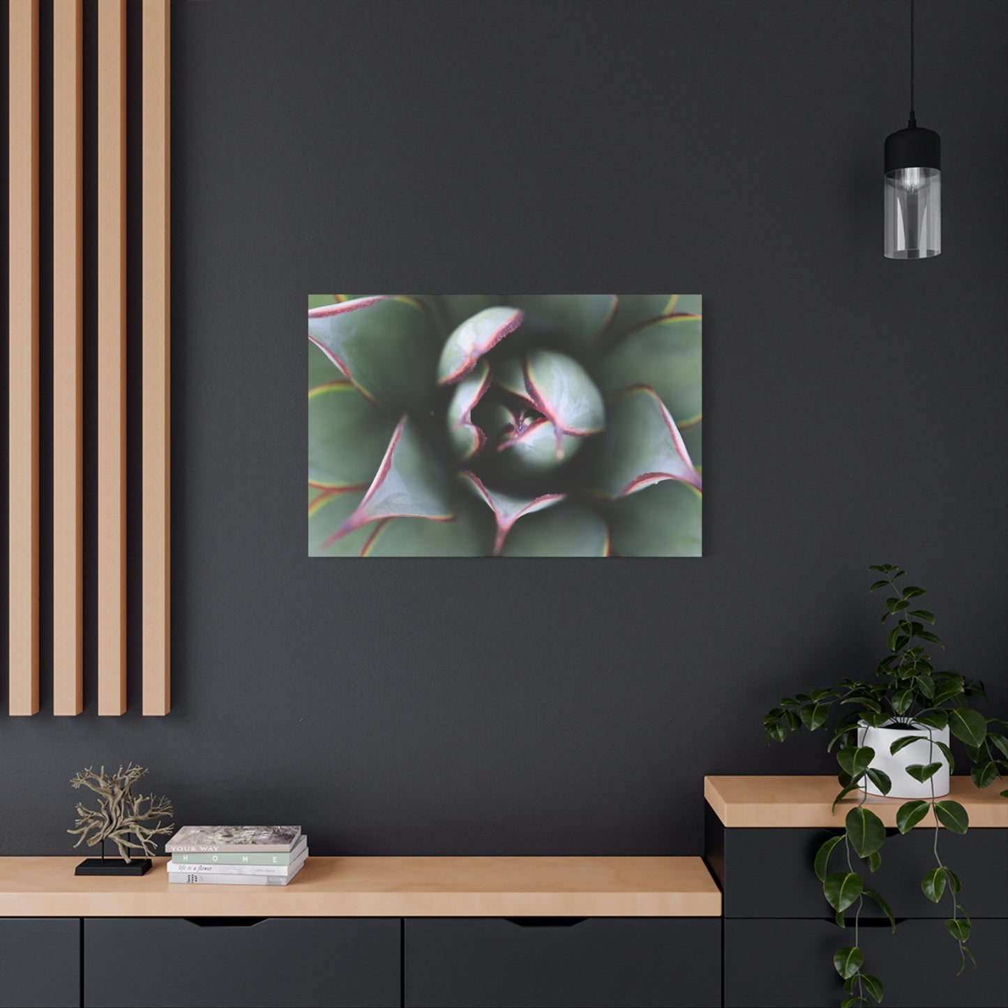 Emerald Spiral - Unique Frameless Canvas Wall Art