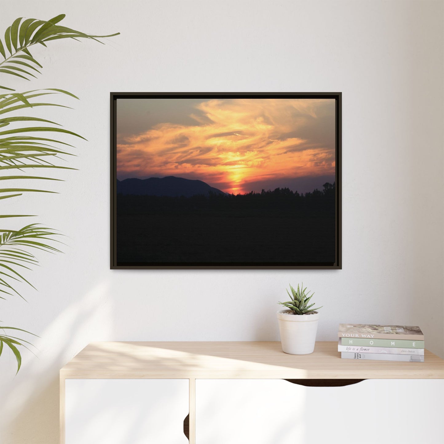 Gilded Horizon - Unique Stretched Canvas Wall Art