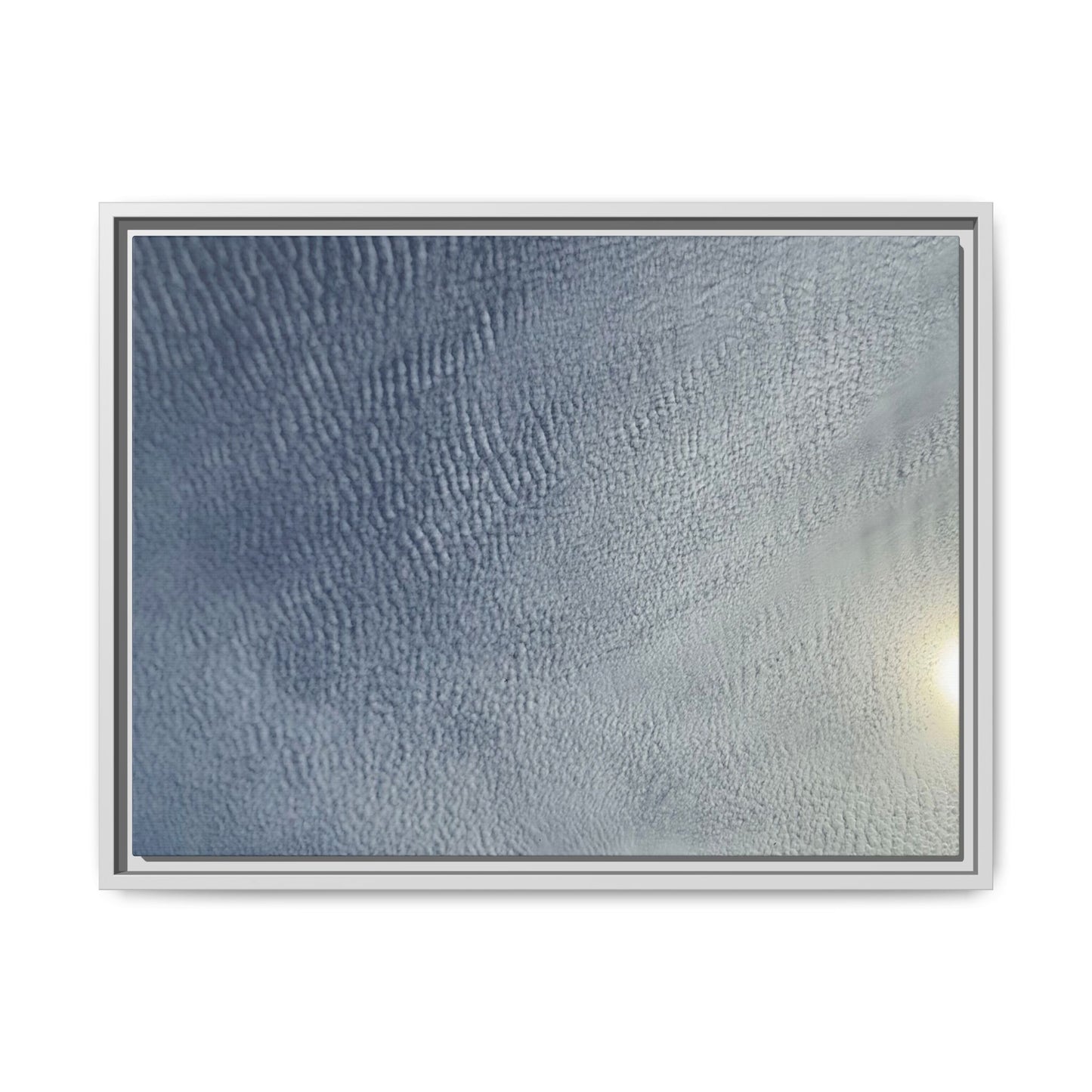 Undulating Whispers of Cerulean Stillness - Unique Stretched Canvas Wall Art