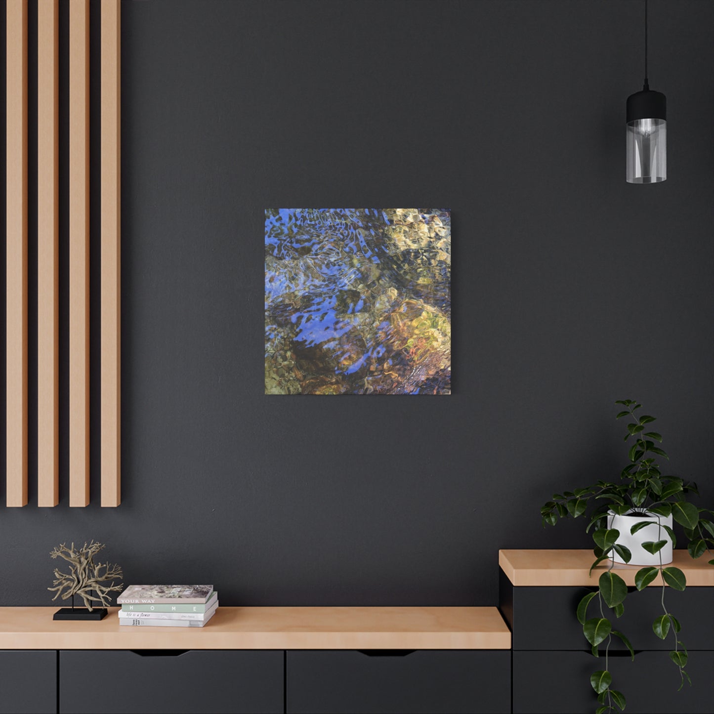 Azure Fragments - Unique Frameless Canvas Wall Art