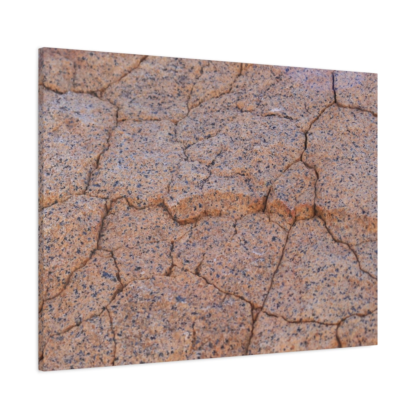 Cracked Earth's Whispers - Unique Frameless Canvas Wall Art