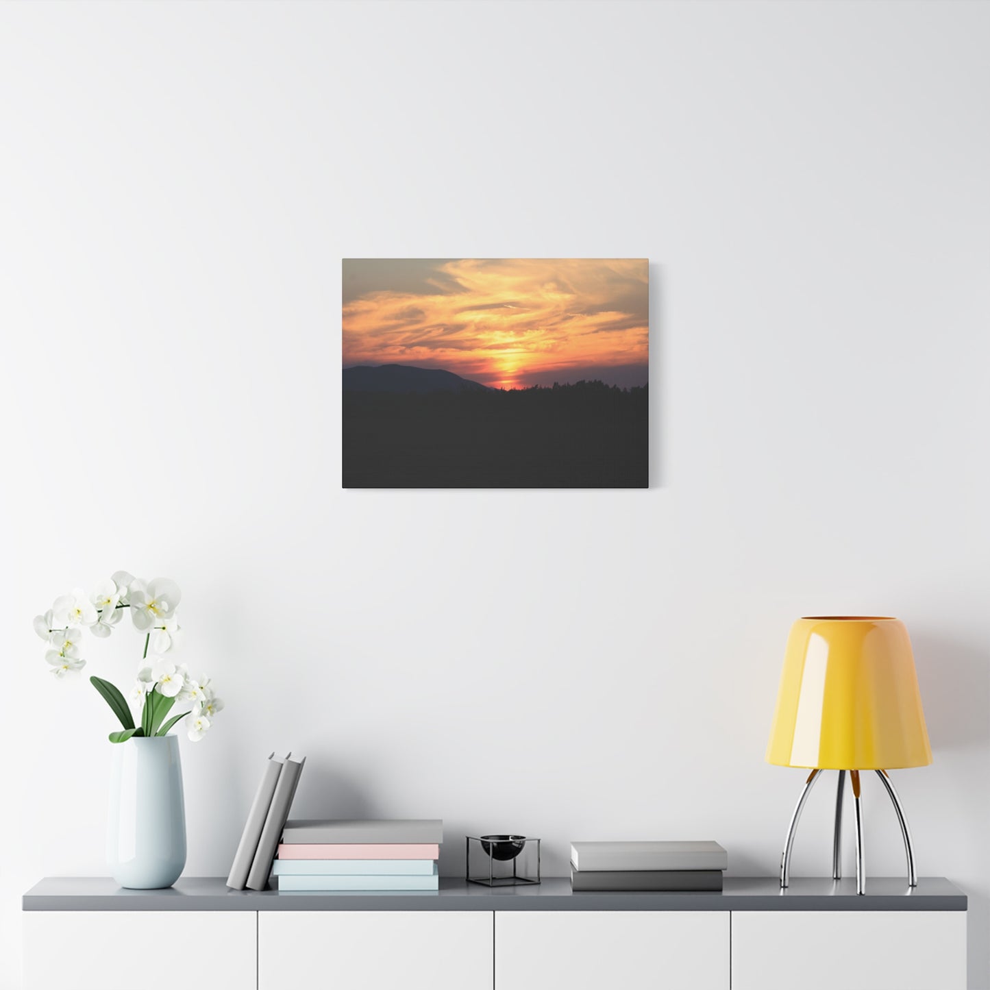 Mountain Twilight - Unique Frameless Canvas Wall Art