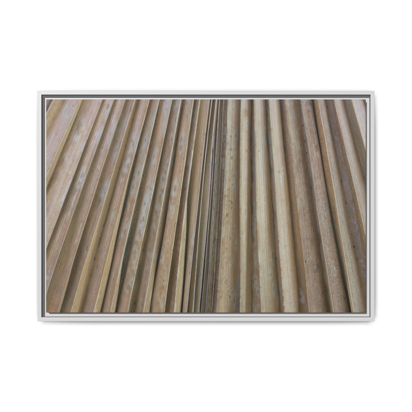 Wooden Whispers - Unique Stretched Canvas Wall Art