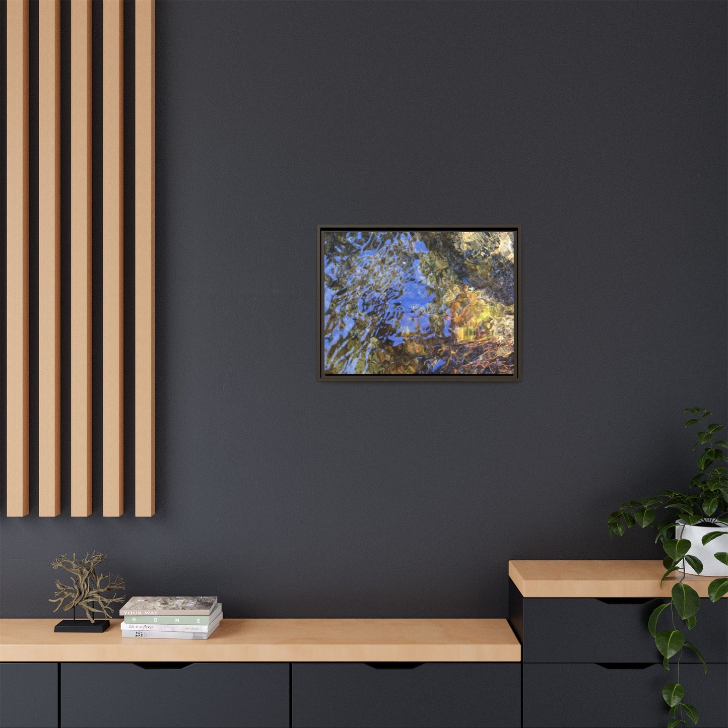Watery Kaleidoscope - Unique Stretched Canvas Wall Art