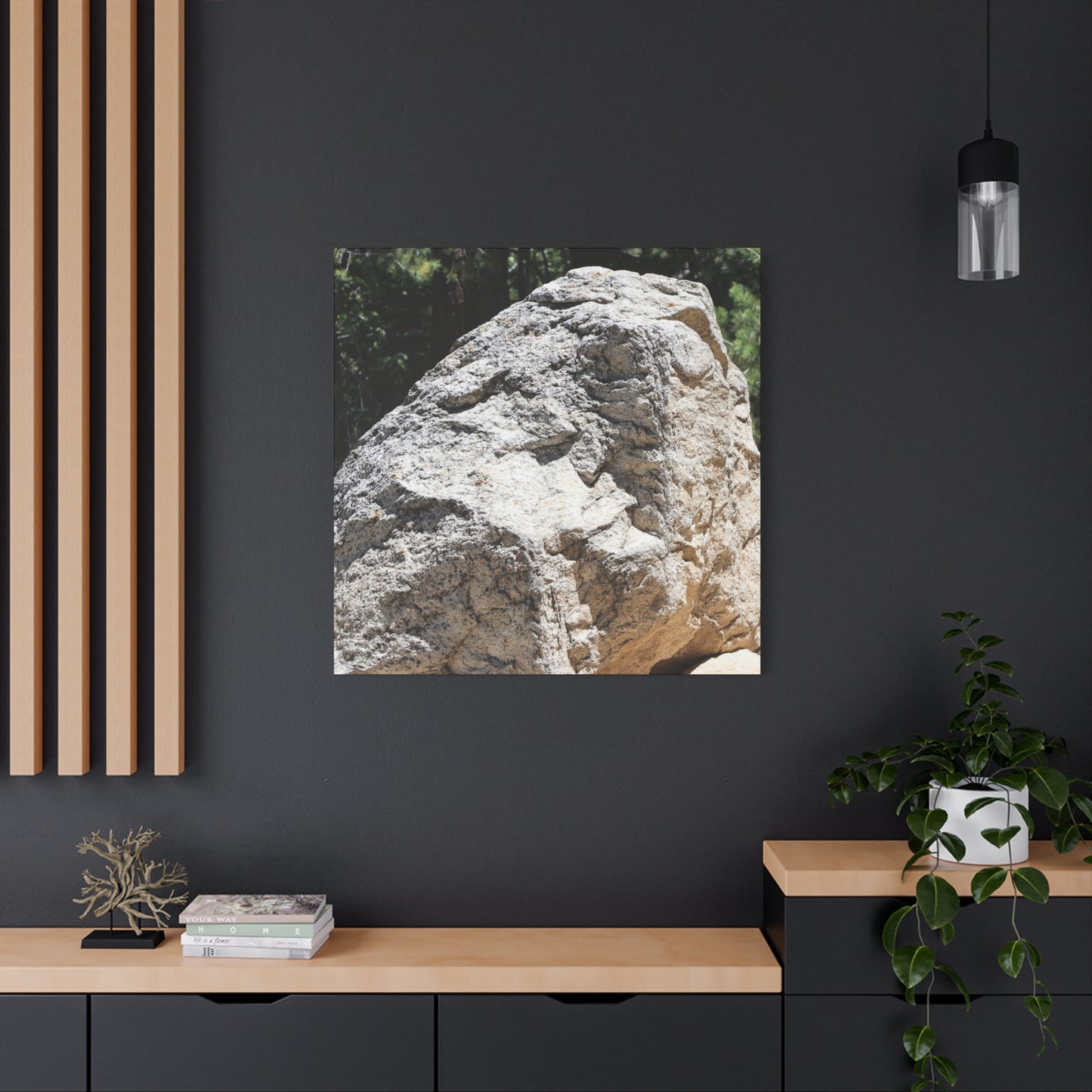 Stone of Solitude - Unique Frameless Canvas Wall Art