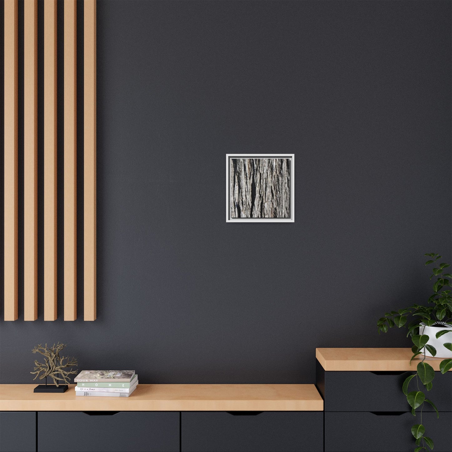 Bark Lines - Unique Stretched Canvas Wall Art