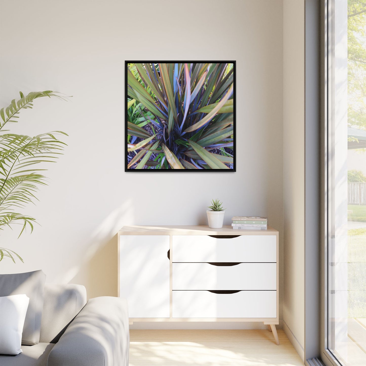 Radiant Leaves - Unique Stretched Canvas Wall Art