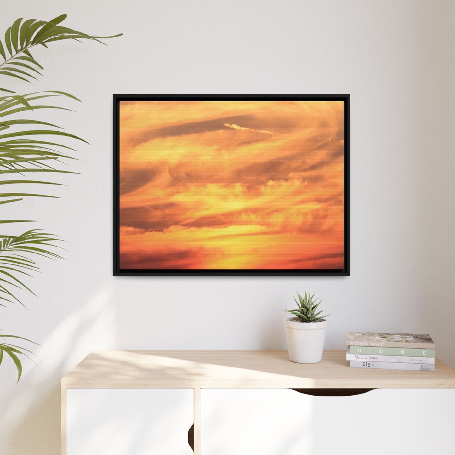 Burning Skies - Unique Stretched Canvas Wall Art