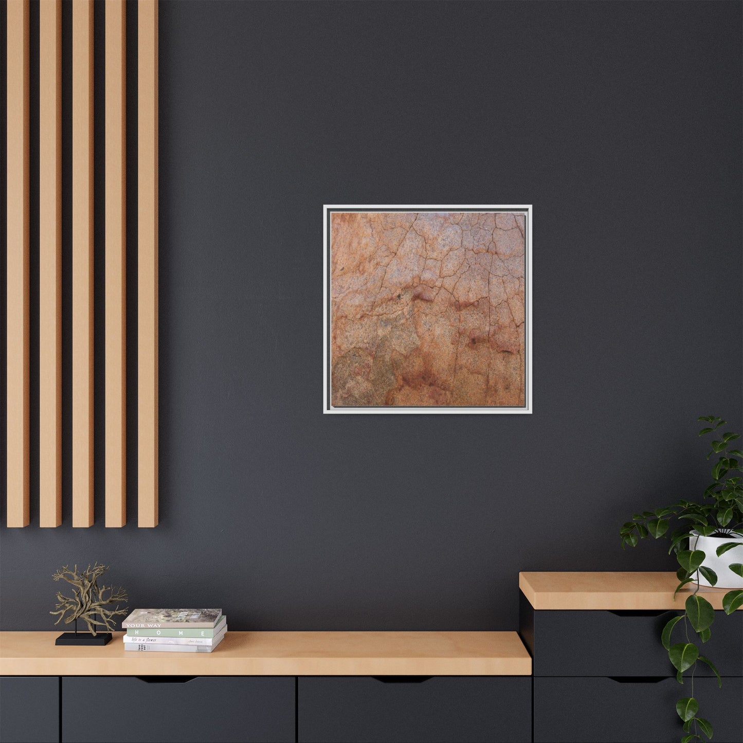Russet Fissures - Unique Stretched Canvas Wall Art