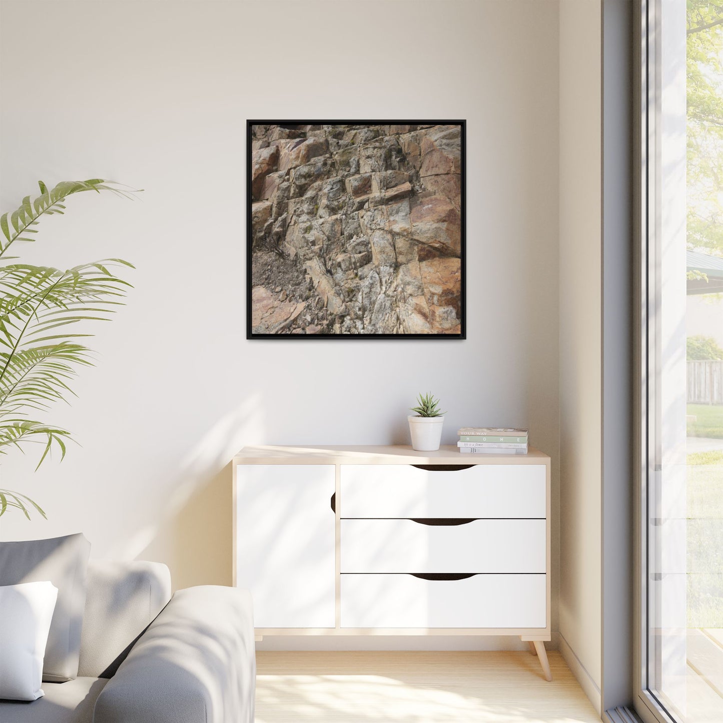 Stone's Silent Story - Unique Stretched Canvas Wall Art