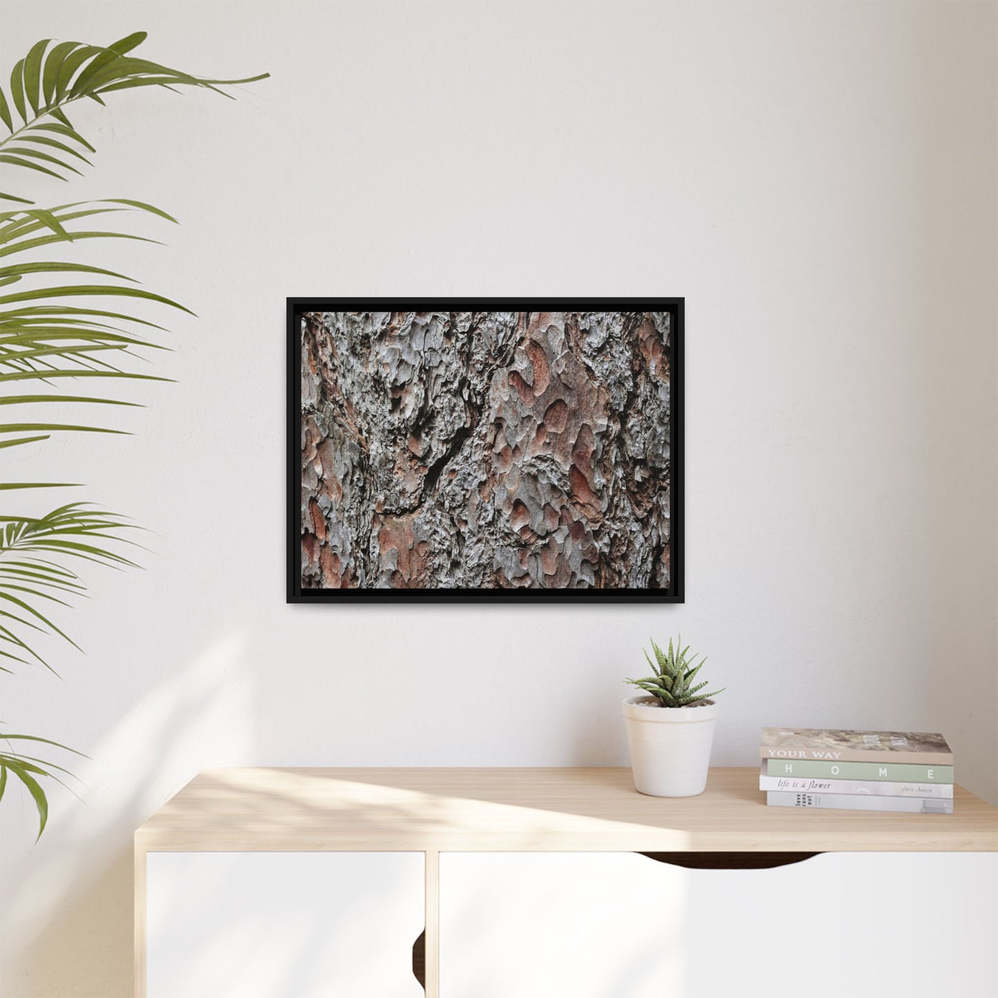 Bark Texture Symphony - Unique Stretched Canvas Wall Art