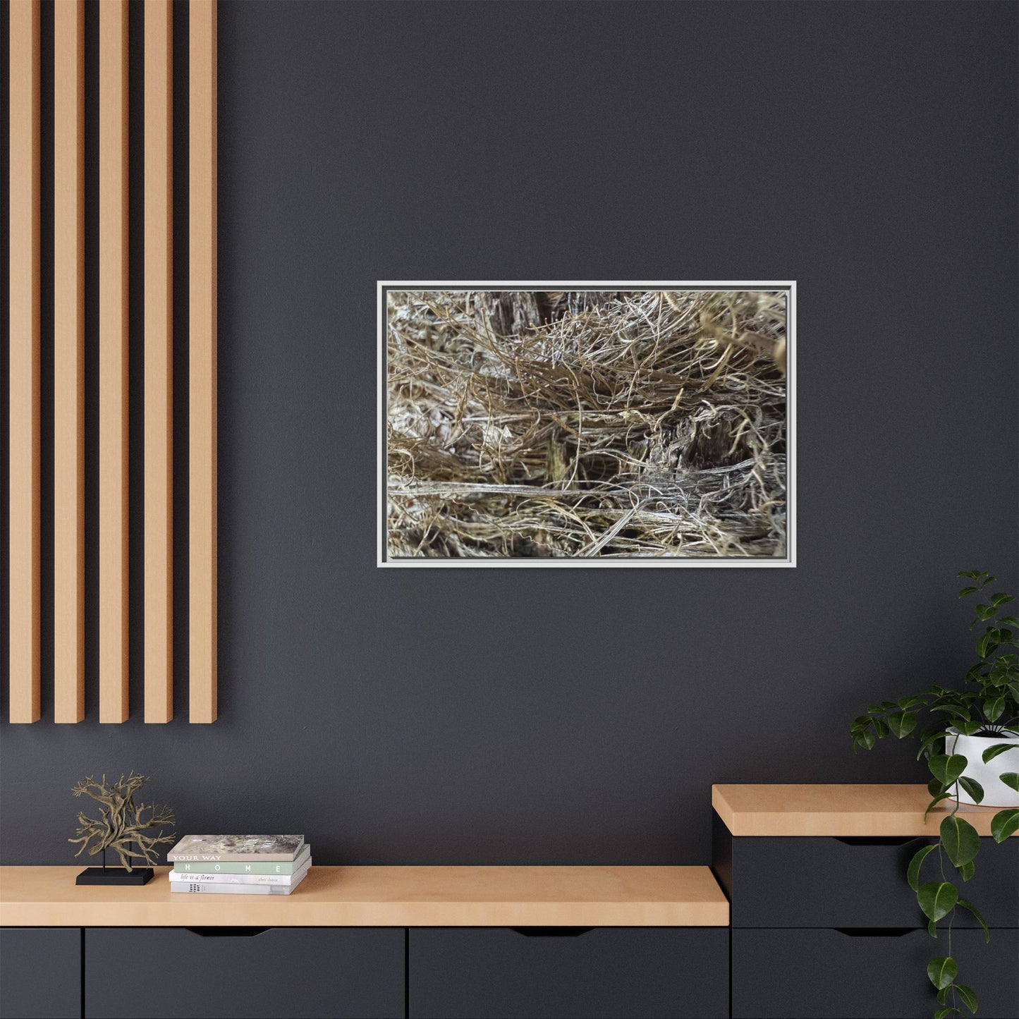 Tangled Whispers of Autumn - Unique Stretched Canvas Wall Art