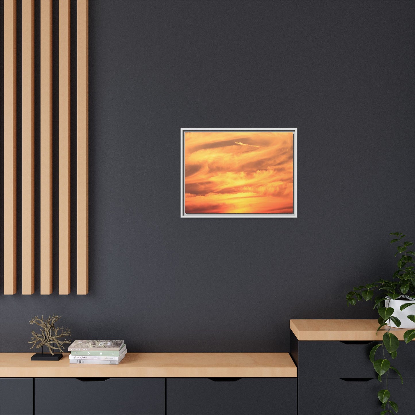 Burning Skies - Unique Stretched Canvas Wall Art